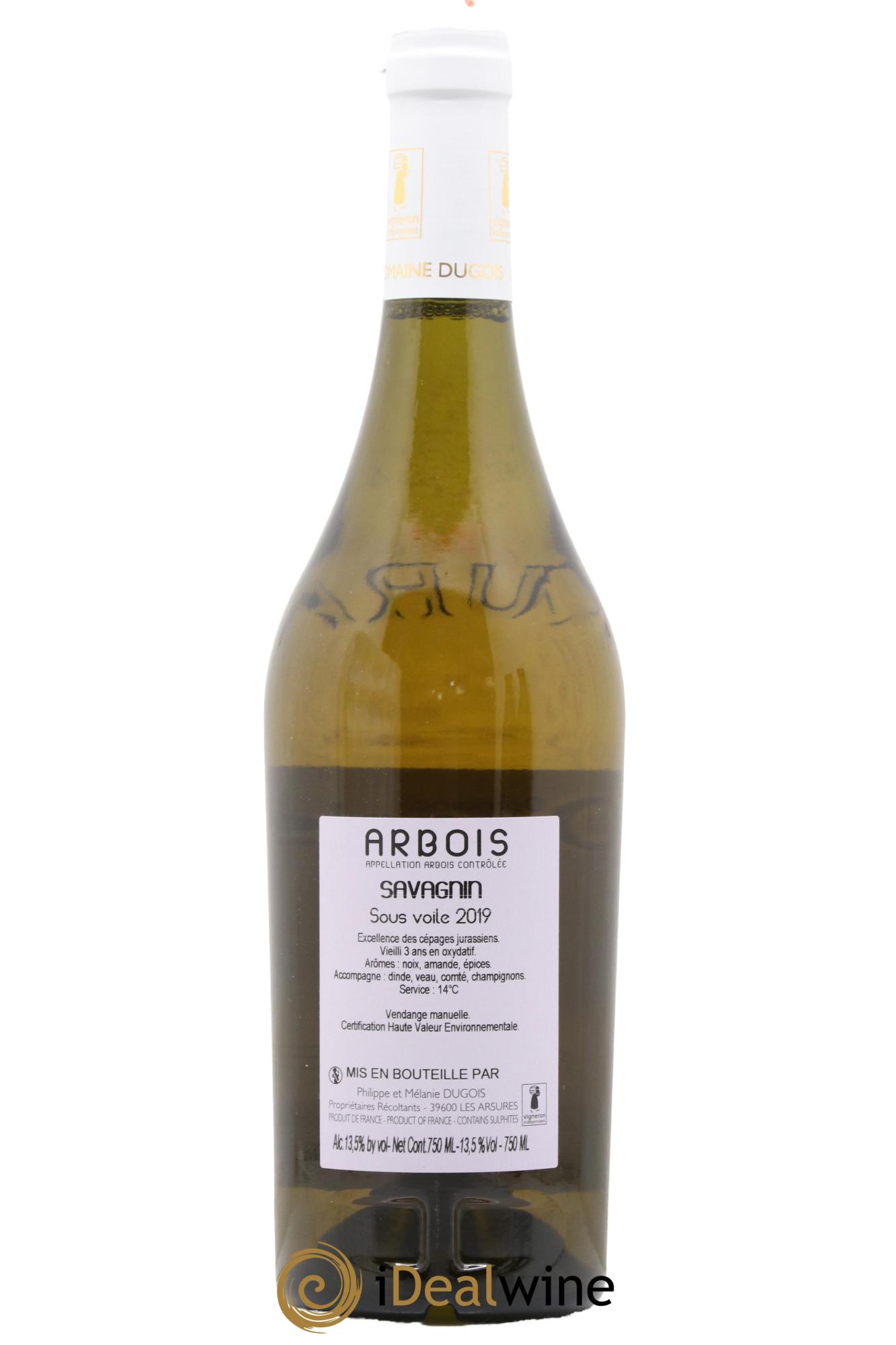 Arbois Savagnin sous Voile Domaine Dugois 2019 - Lot de 1 bouteille - 1