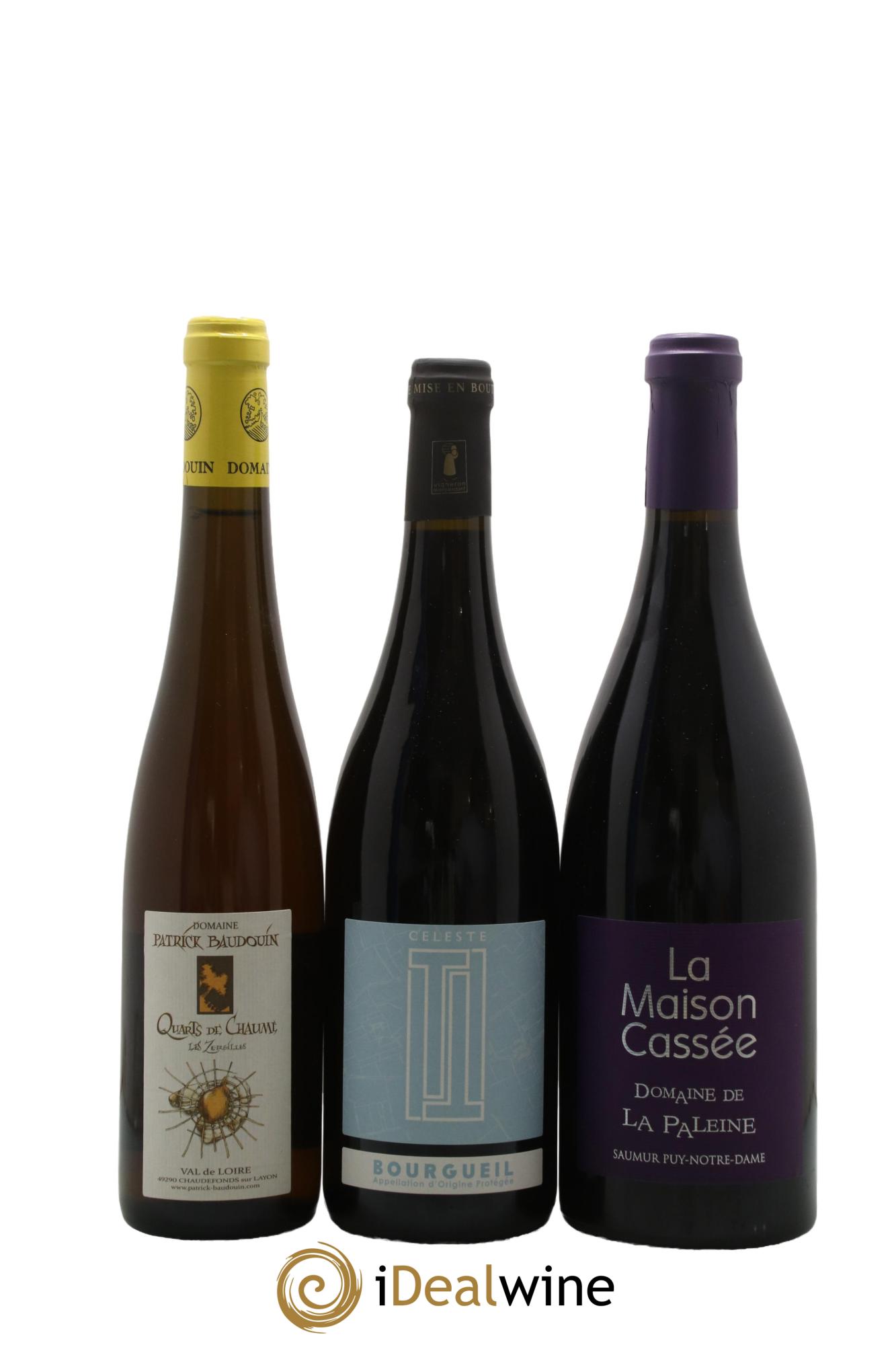 Assortiment de vins d'Anjou noir - Saumur - Bourgueil N°1 - Lot de 6 bouteilles - 2