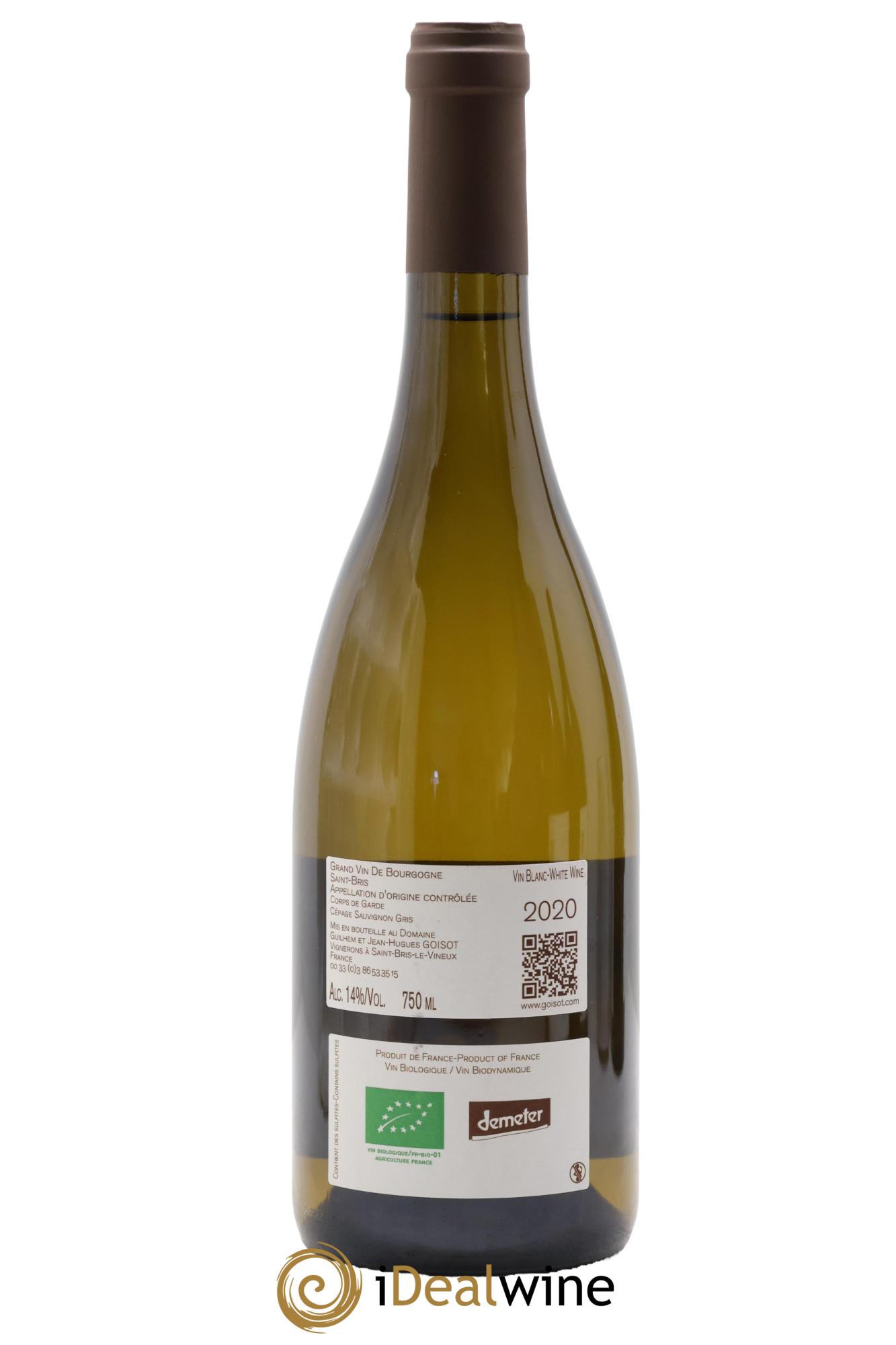 Saint-Bris Corps de Garde Goisot 2020 - Lot of 1 bottle - 1