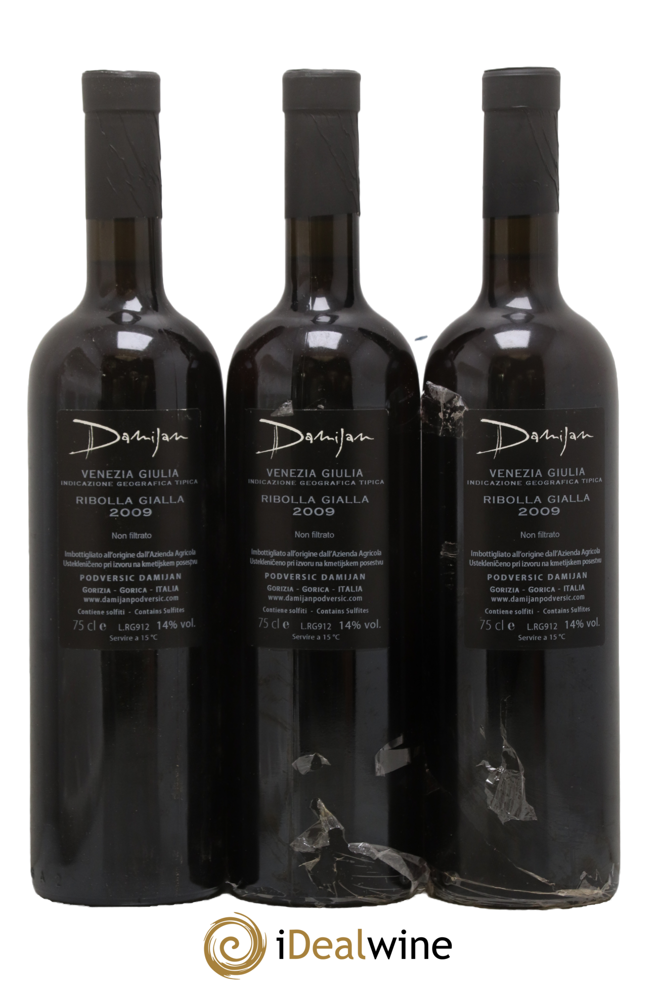Venezia Giulia IGT Damijan Podversic Ribolla Gialla 2009 - Lot de 3 bouteilles - 1
