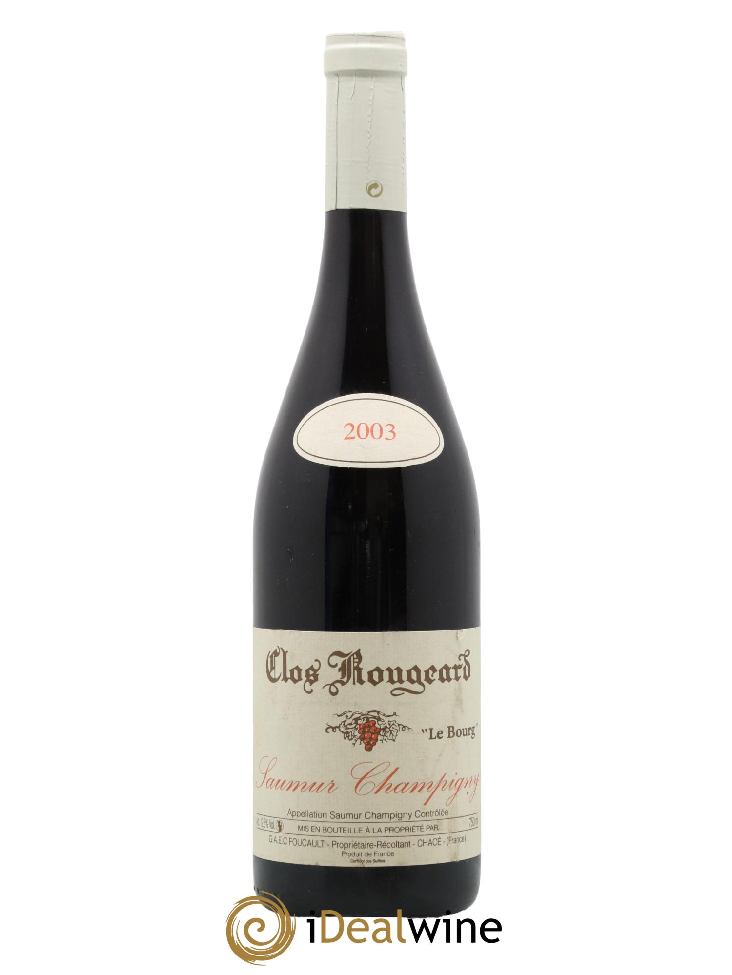 Saumur-Champigny Le Bourg Clos Rougeard 2003 - Lot de 1 bouteille - 0