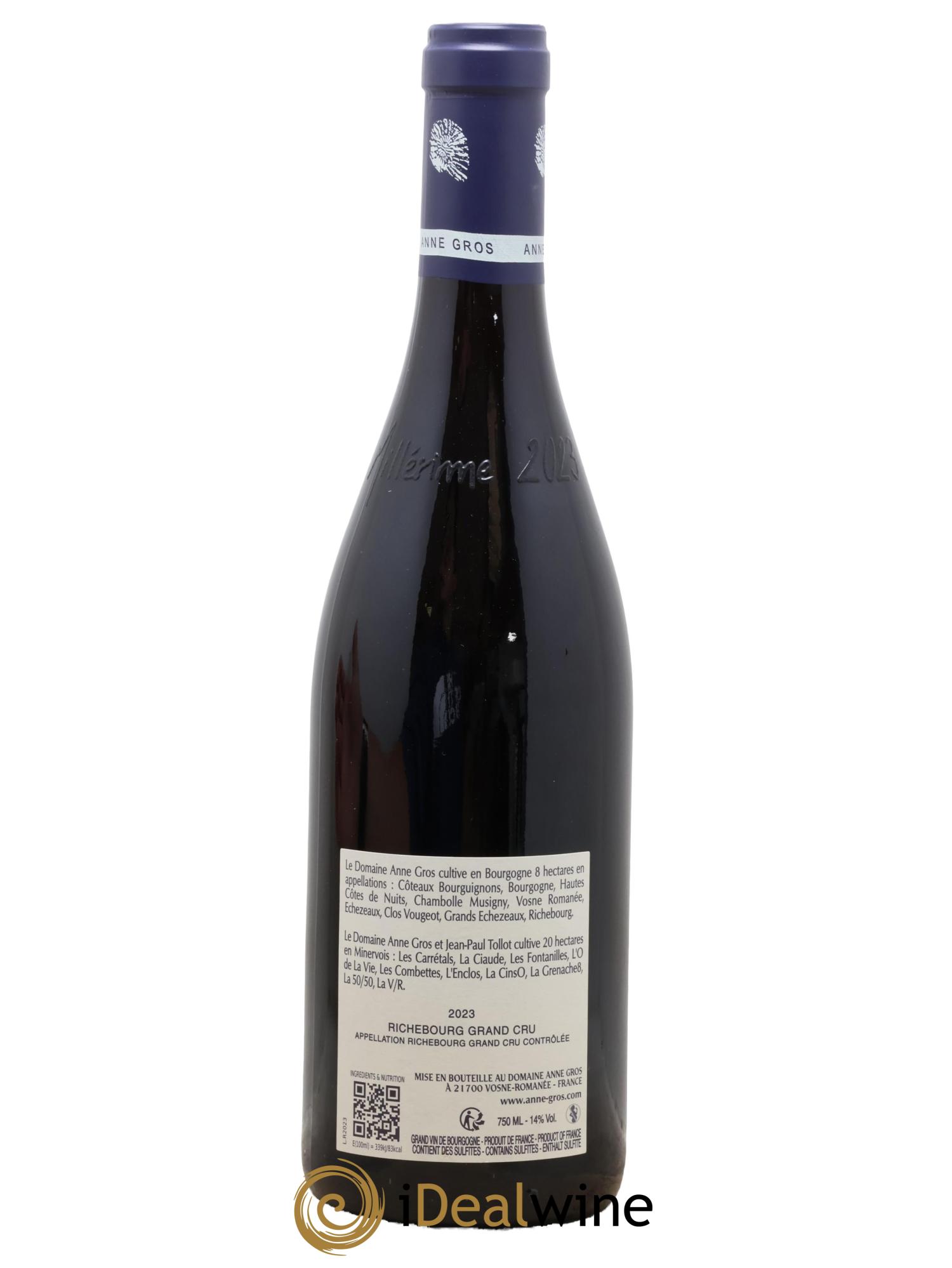 Richebourg Grand Cru Anne Gros 2023 - Lotto di 1 bottiglia - 1