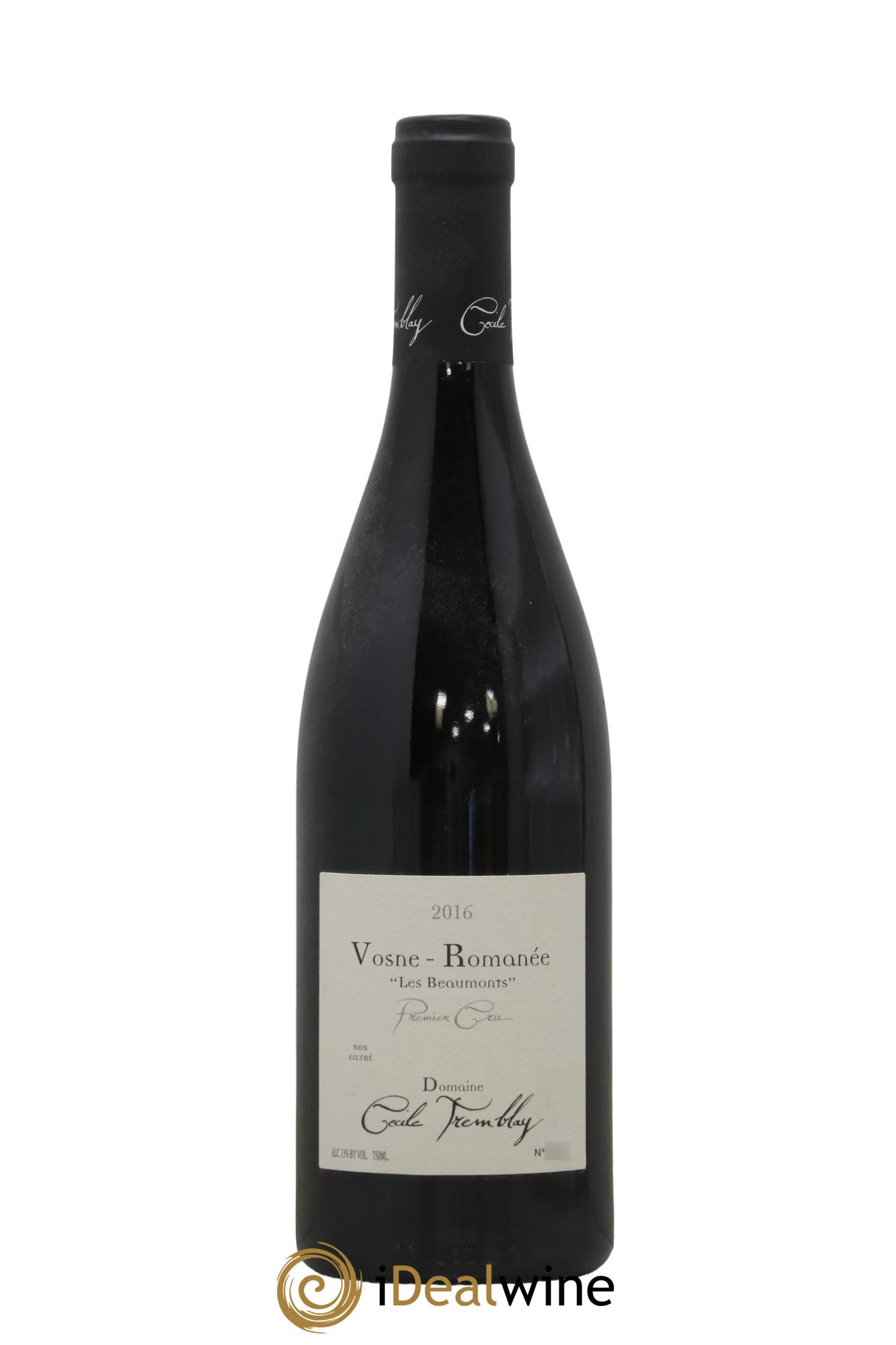 Vosne-Romanée 1er Cru Les Beaumonts (ou Beaux Monts) Cécile Tremblay 2016 - Lote de 1 botella - 0