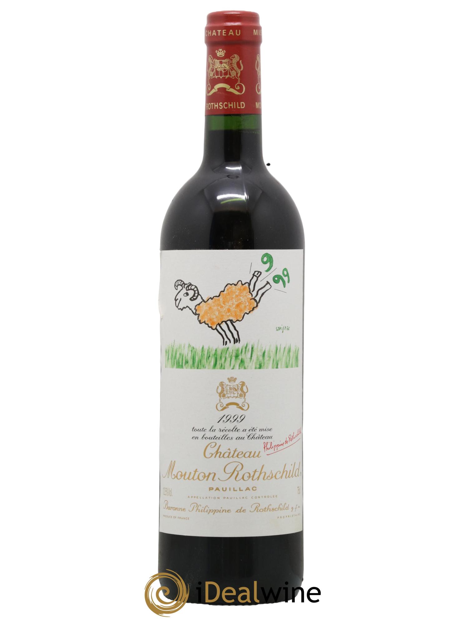 Château Mouton Rothschild 1er Grand Cru Classé 1999 - Lot de 1 bouteille - 0