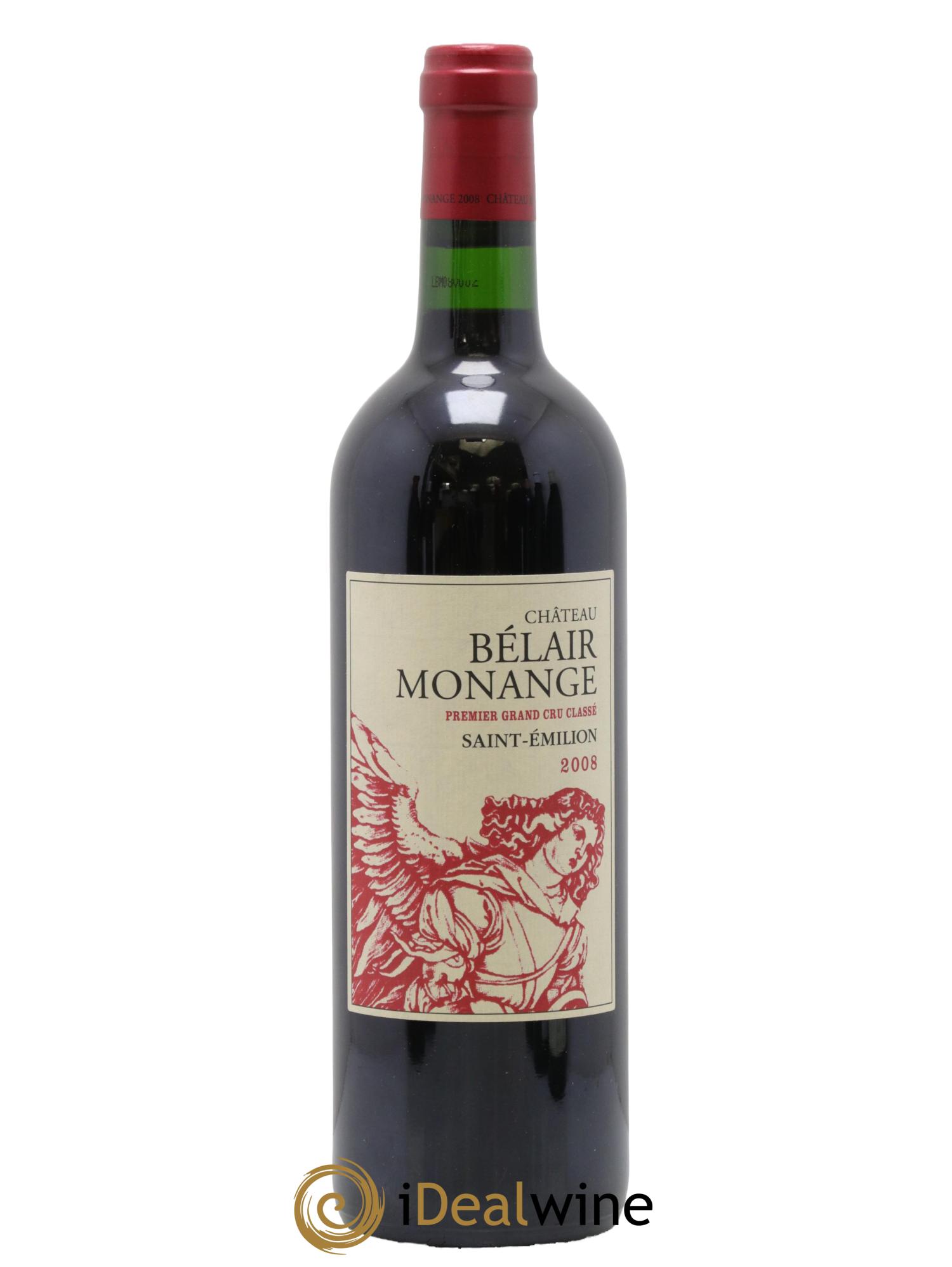 Château Belair (Belair-Monange) 1er Grand Cru Classé B 2008 - Lotto di 1 bottiglia - 0