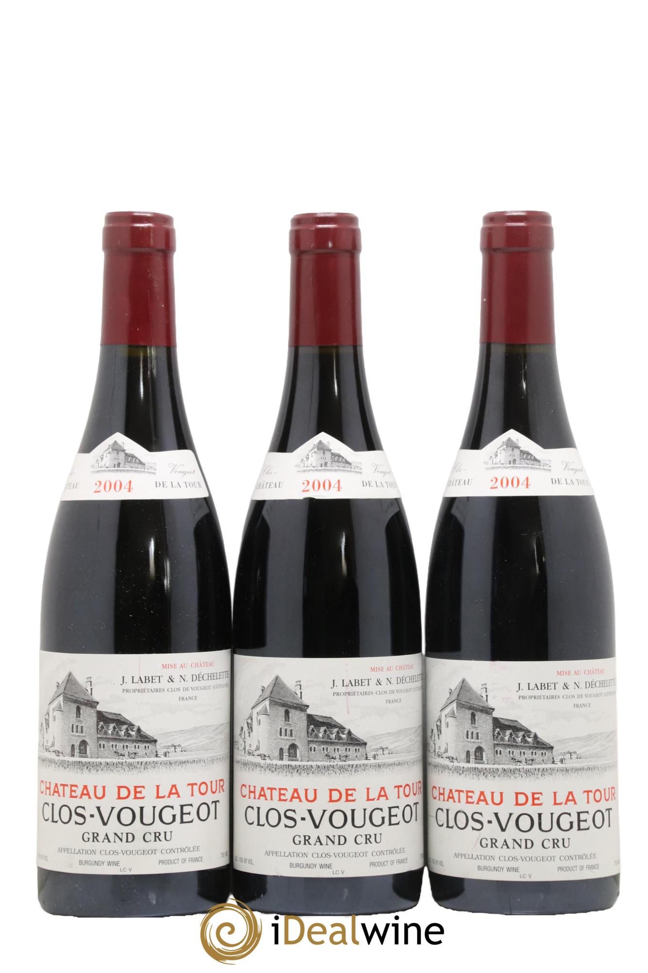 Clos de Vougeot Grand Cru Château de La Tour  2004 - Posten von 6 Flaschen - 1