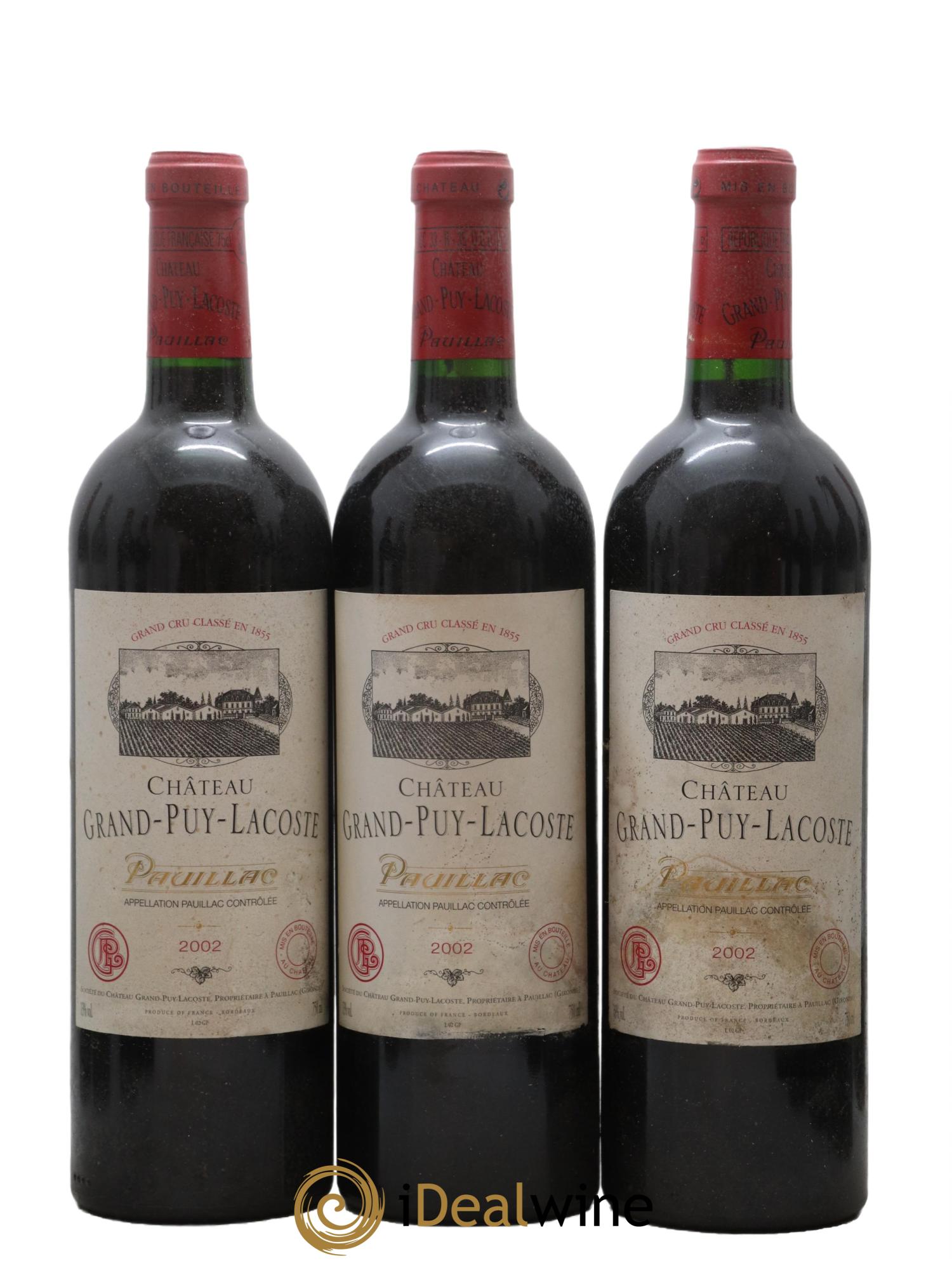 Château Grand Puy Lacoste 5ème Grand Cru Classé 2002 - Lot de 12 bouteilles - 4