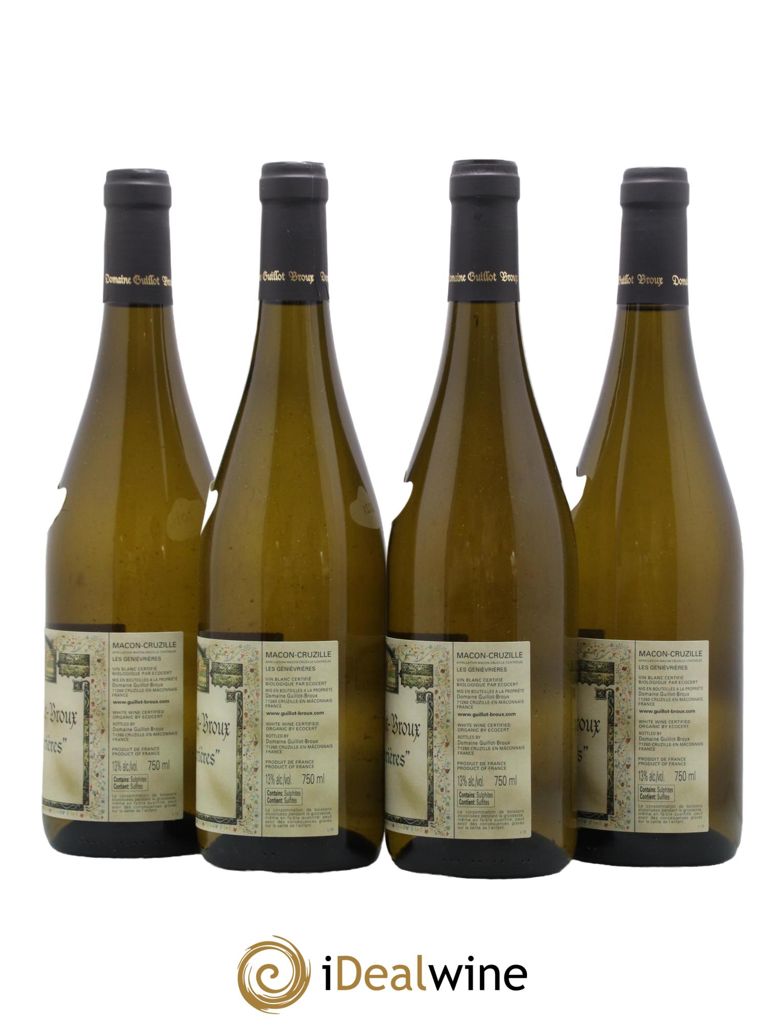 Mâcon-Cruzille Les Genievrières Guillot-Broux (Domaine) 2021 - Lot de 4 bouteilles - 1