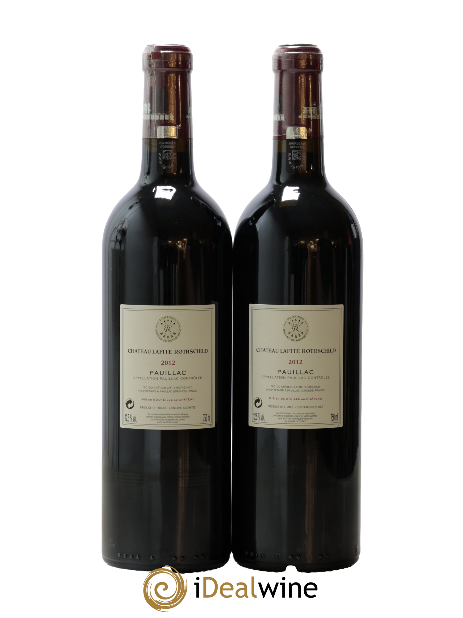 Château Lafite Rothschild 1er Grand Cru Classé 2012 - Lot de 2 bouteilles - 1