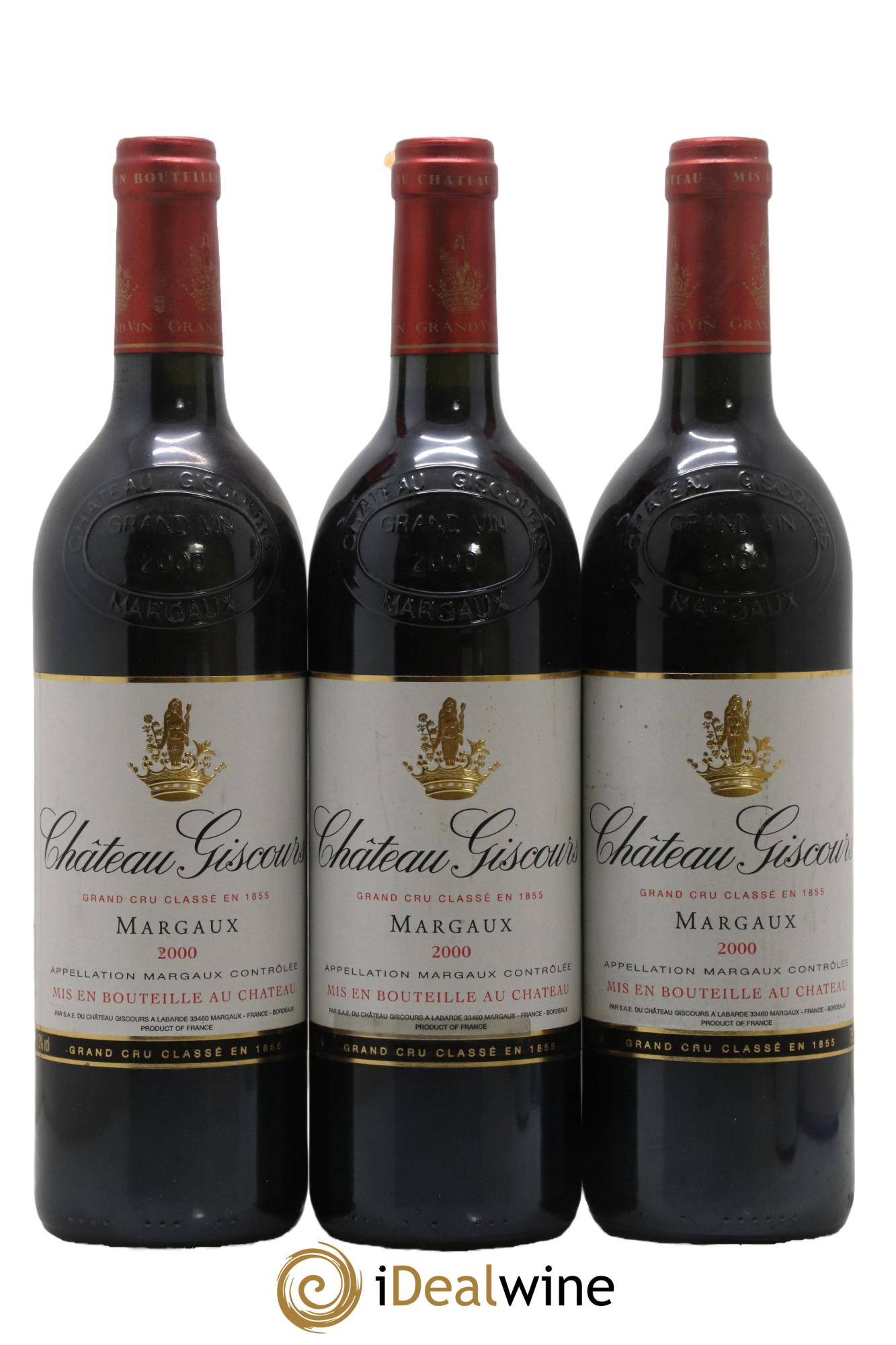 Château Giscours 3ème Grand Cru Classé 2000 - Lot de 3 bouteilles - 0
