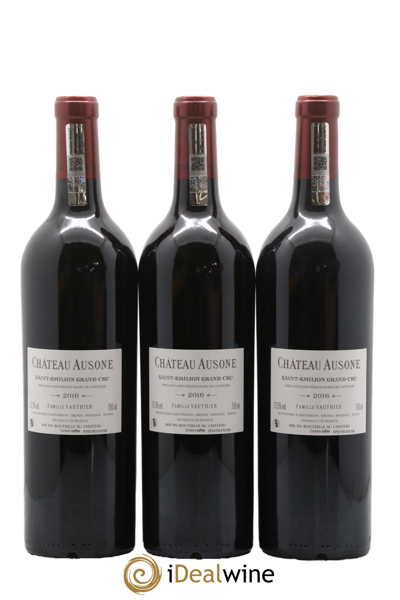Château Ausone 1er Grand Cru Classé A 2016 - Posten von 3 Flaschen - 1