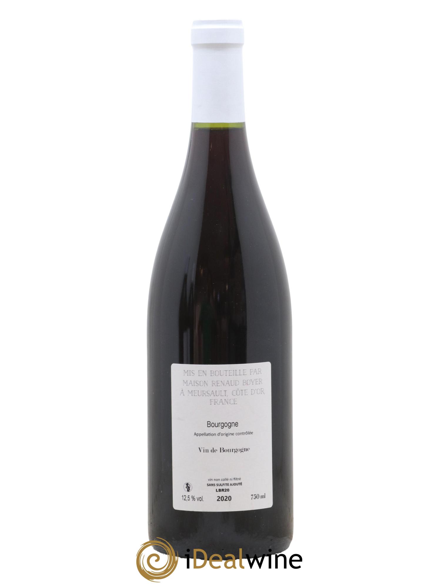 Bourgogne Domaine Renaud Boyer 2020 - Lot de 1 bouteille - 1