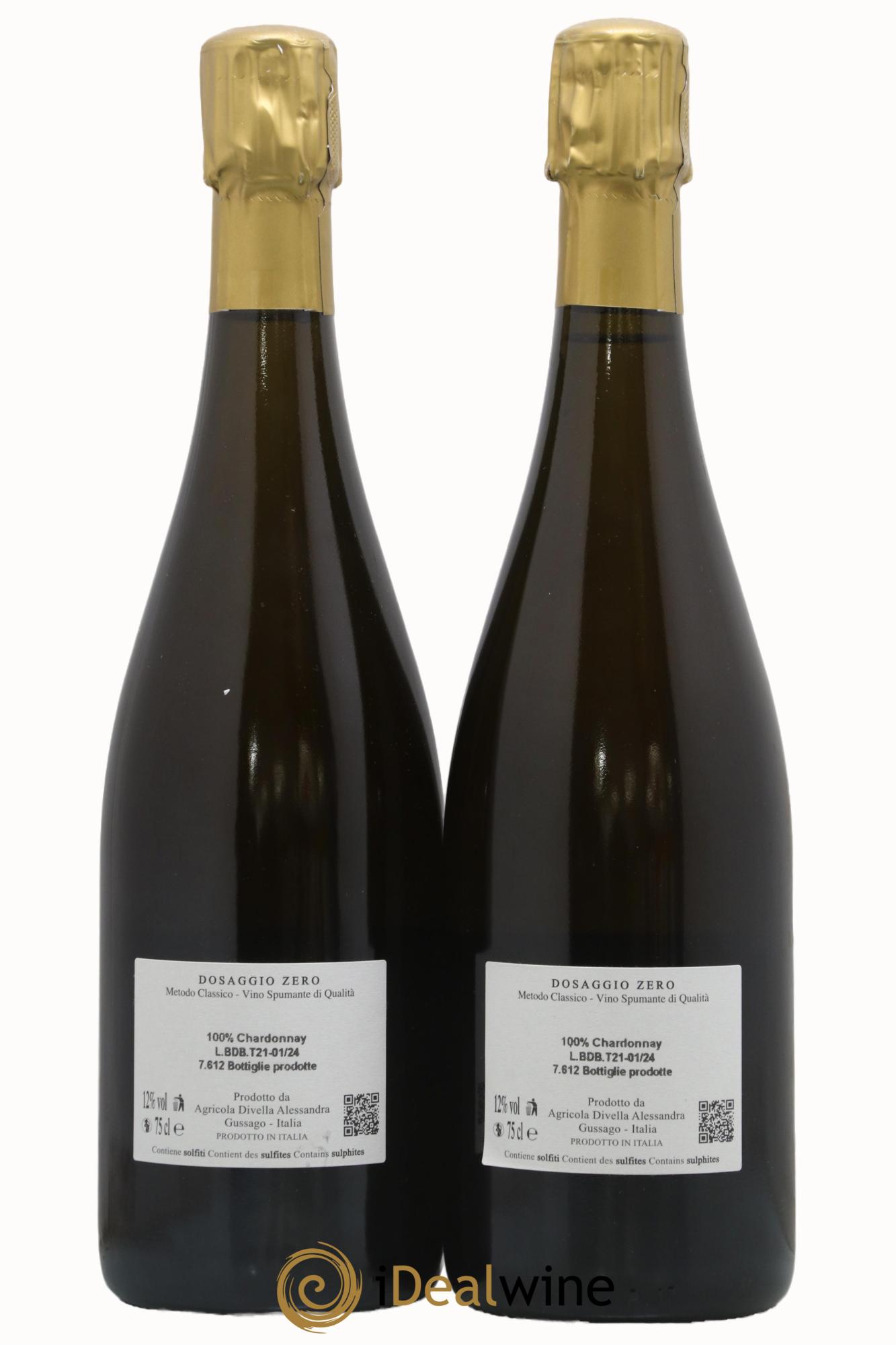 Italie Blanc de Blancs Dosaggio Zero Alessandria Divella - Posten von 2 Flaschen - 1