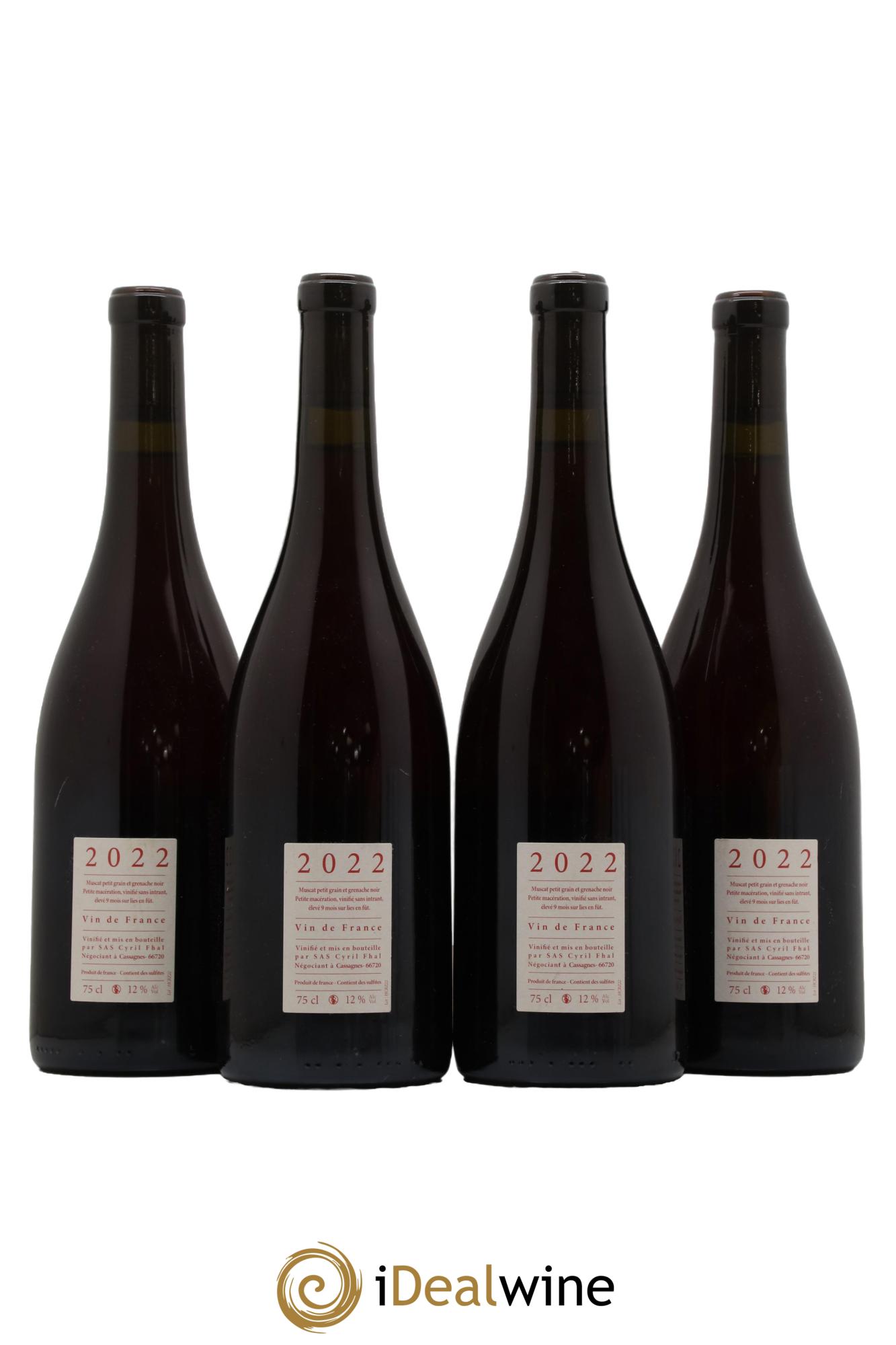 Vin de France Le Rouge Et Le Blanc Domaine Cyril Fhal 2022 - Posten von 4 Flaschen - 1