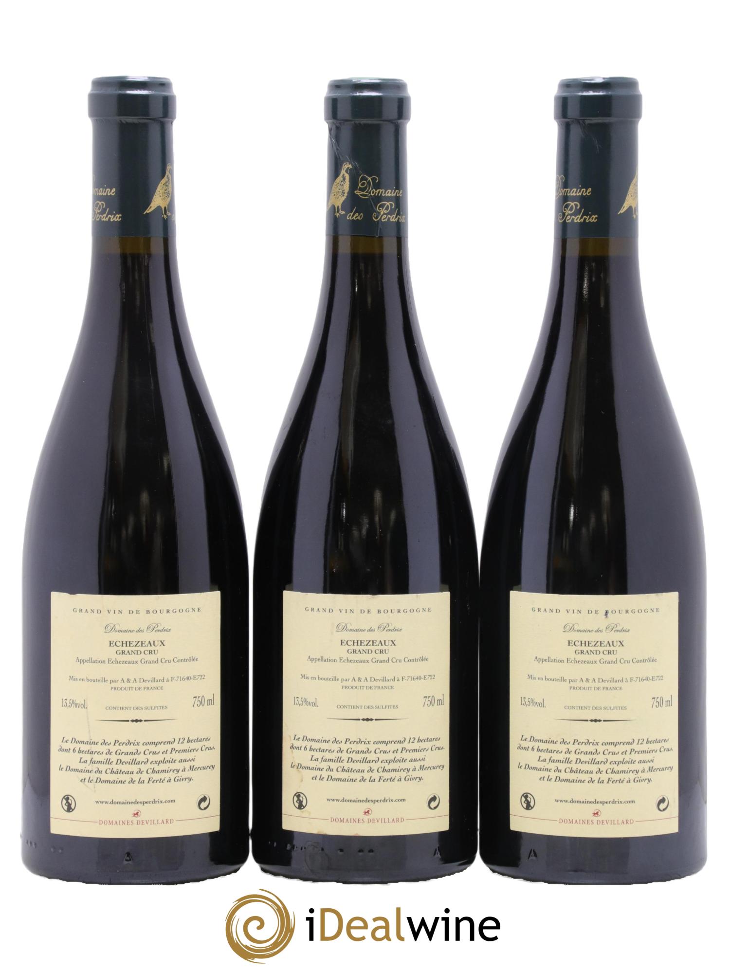 Echezeaux Grand Cru Perdrix (Domaine des) 2009 - Lot of 3 bottles - 1