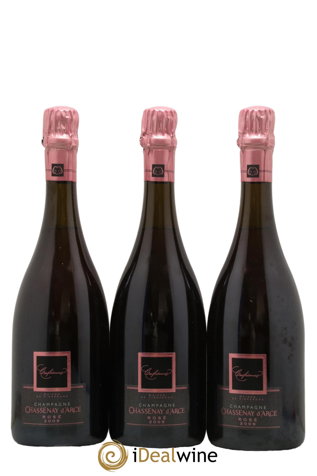 Champagne - Confidences Chassenay D'Arce 2009 - Lot de 3 bouteilles - 0