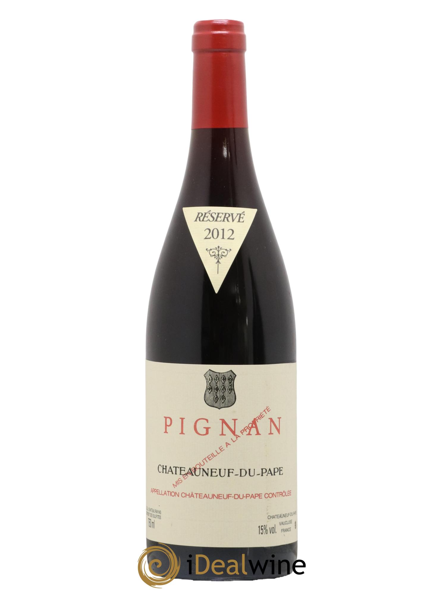 Châteauneuf-du-Pape Pignan Emmanuel Reynaud 2012 - Lot de 1 bouteille - 0