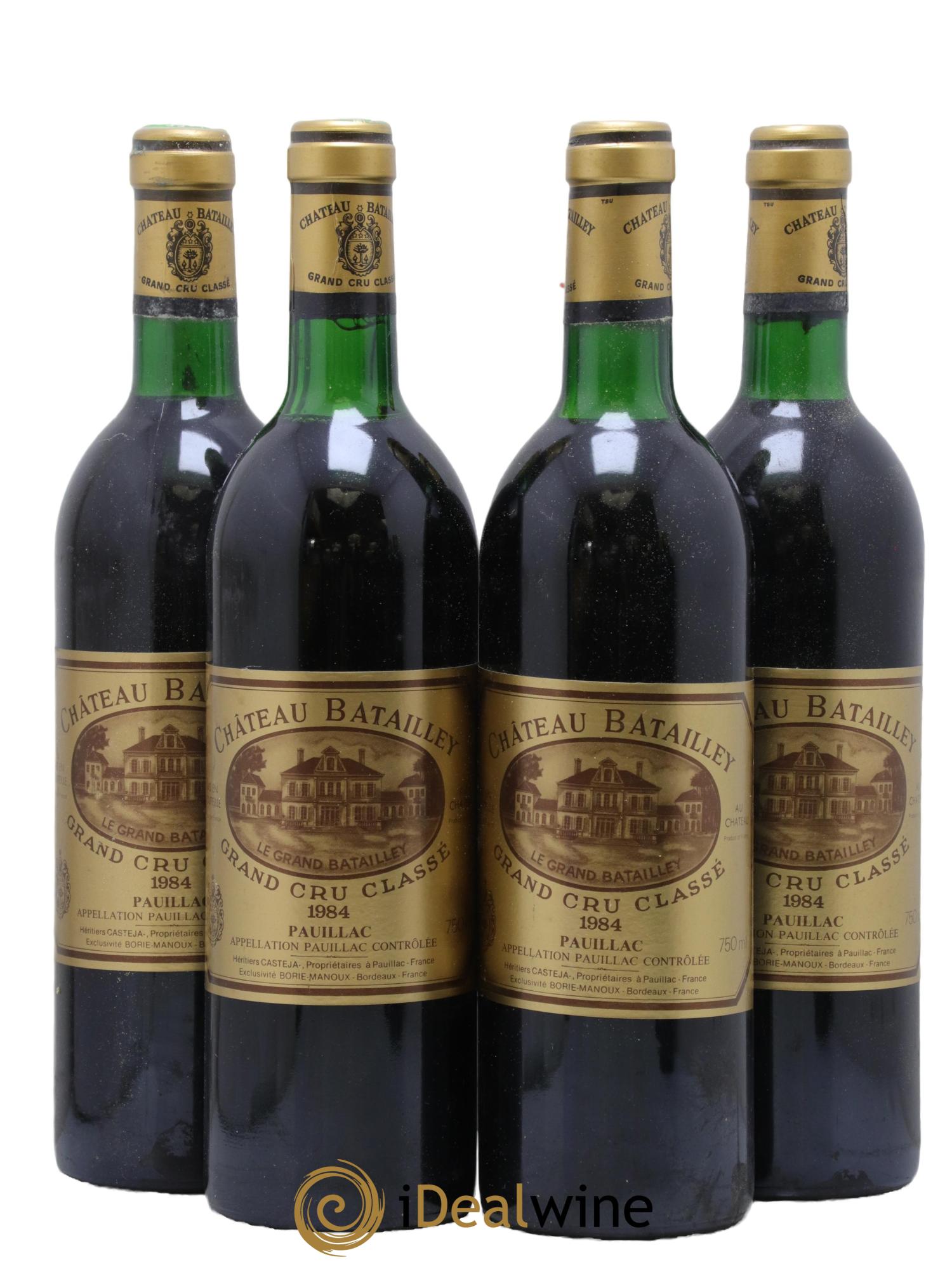 Château Batailley 5ème Grand Cru Classé 1984 - Lot de 4 bouteilles - 0