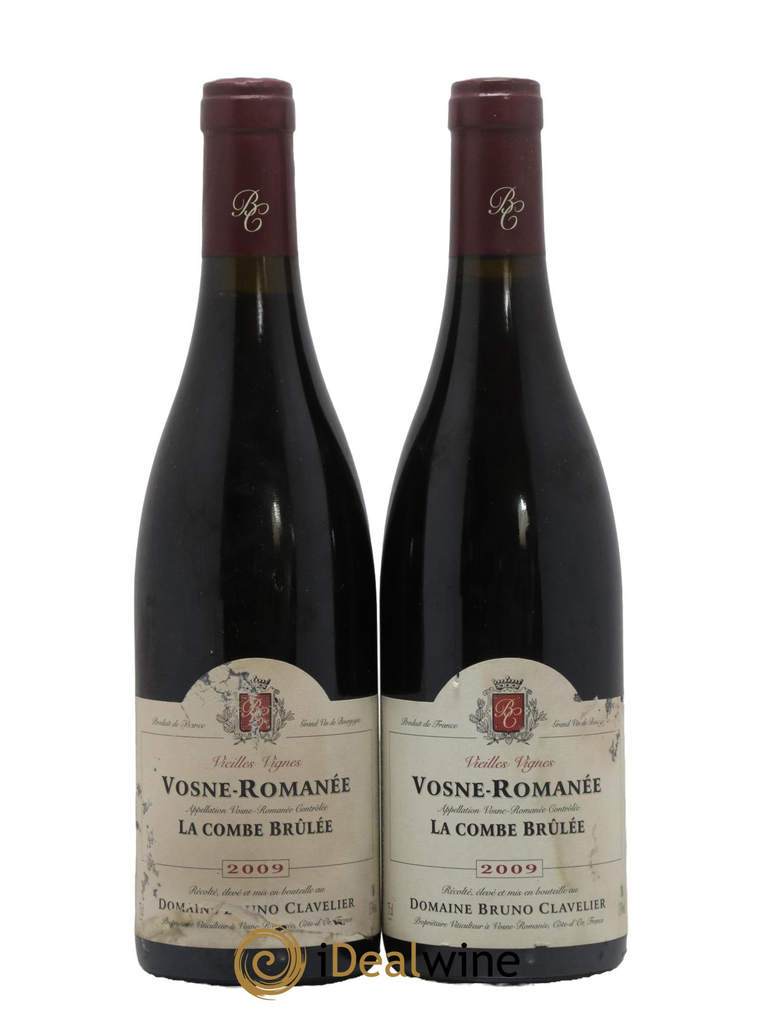 Vosne-Romanée Vieilles vignes La Combe Brûlée Bruno Clavelier 2009 - Lot de 2 bouteilles - 0