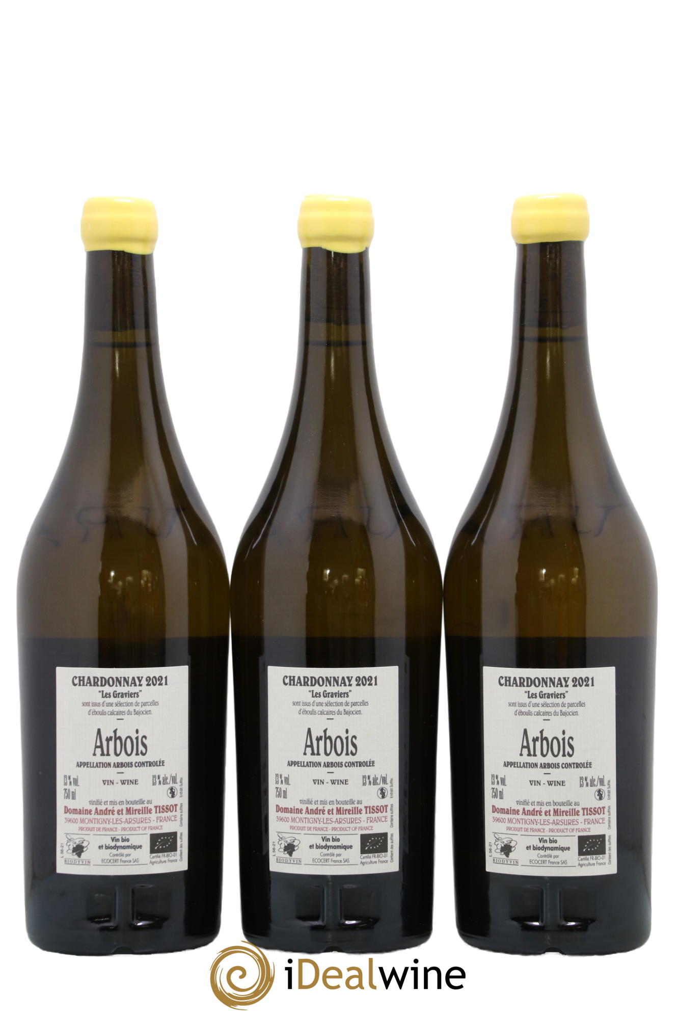 Arbois Chardonnay Les Graviers Bénédicte et Stéphane Tissot 2021 - Posten von 3 Flaschen - 1