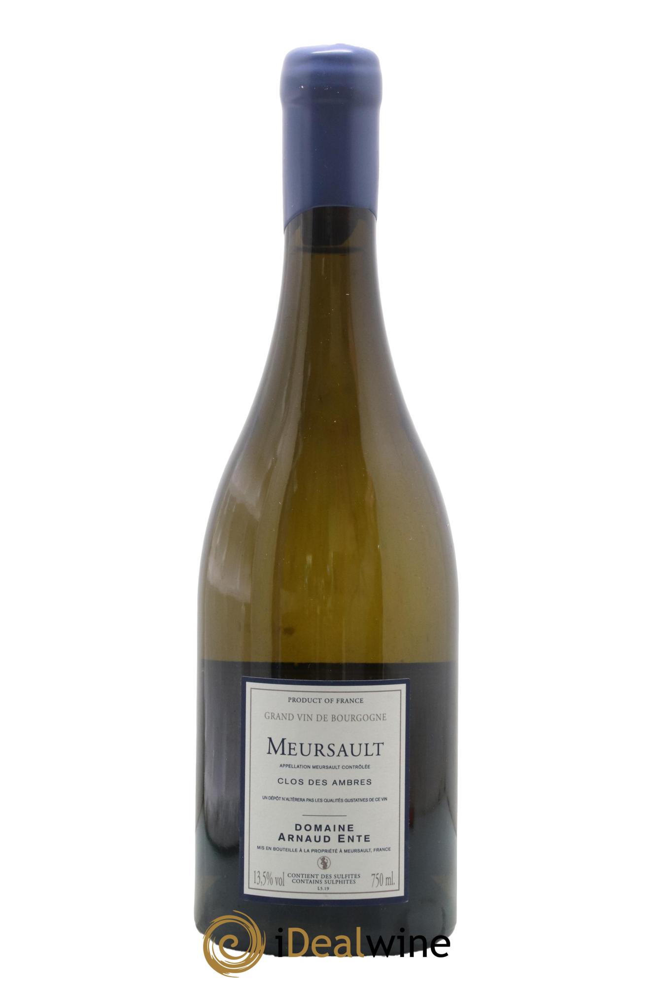 Meursault Clos des Ambres Arnaud Ente 2019 - Lot de 1 bouteille - 1