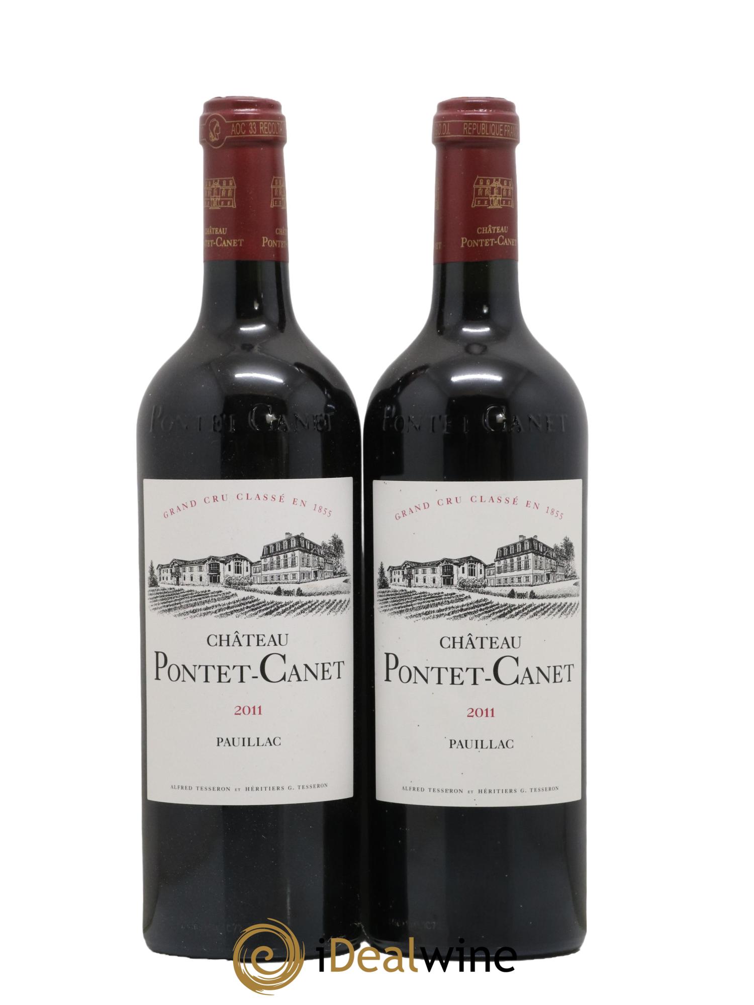 Château Pontet Canet 5ème Grand Cru Classé 2011 - Lot de 2 bouteilles - 0