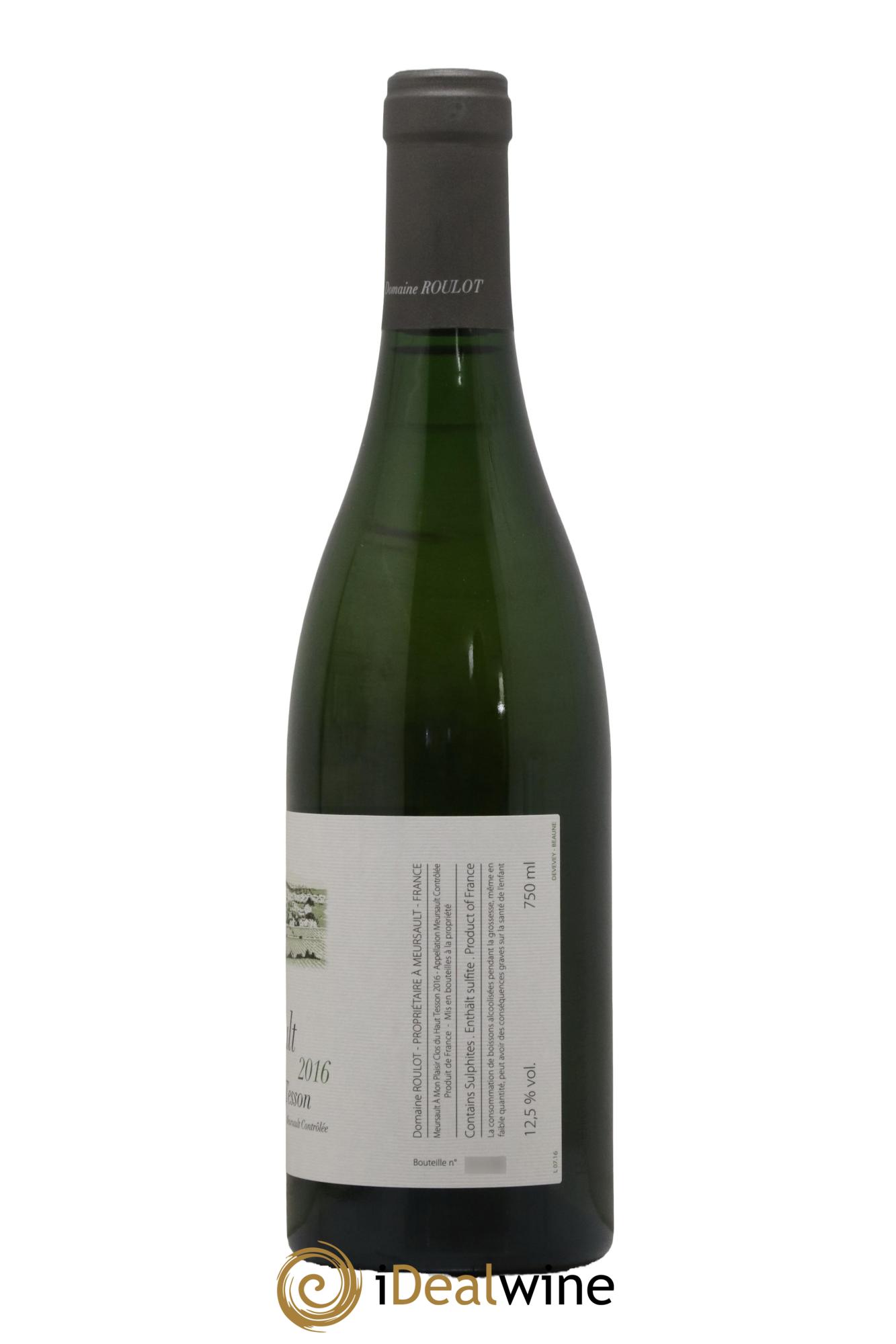 Meursault A mon plaisir Clos du Haut Tesson Roulot (Domaine) 2016 - Lot of 1 bottle - 1