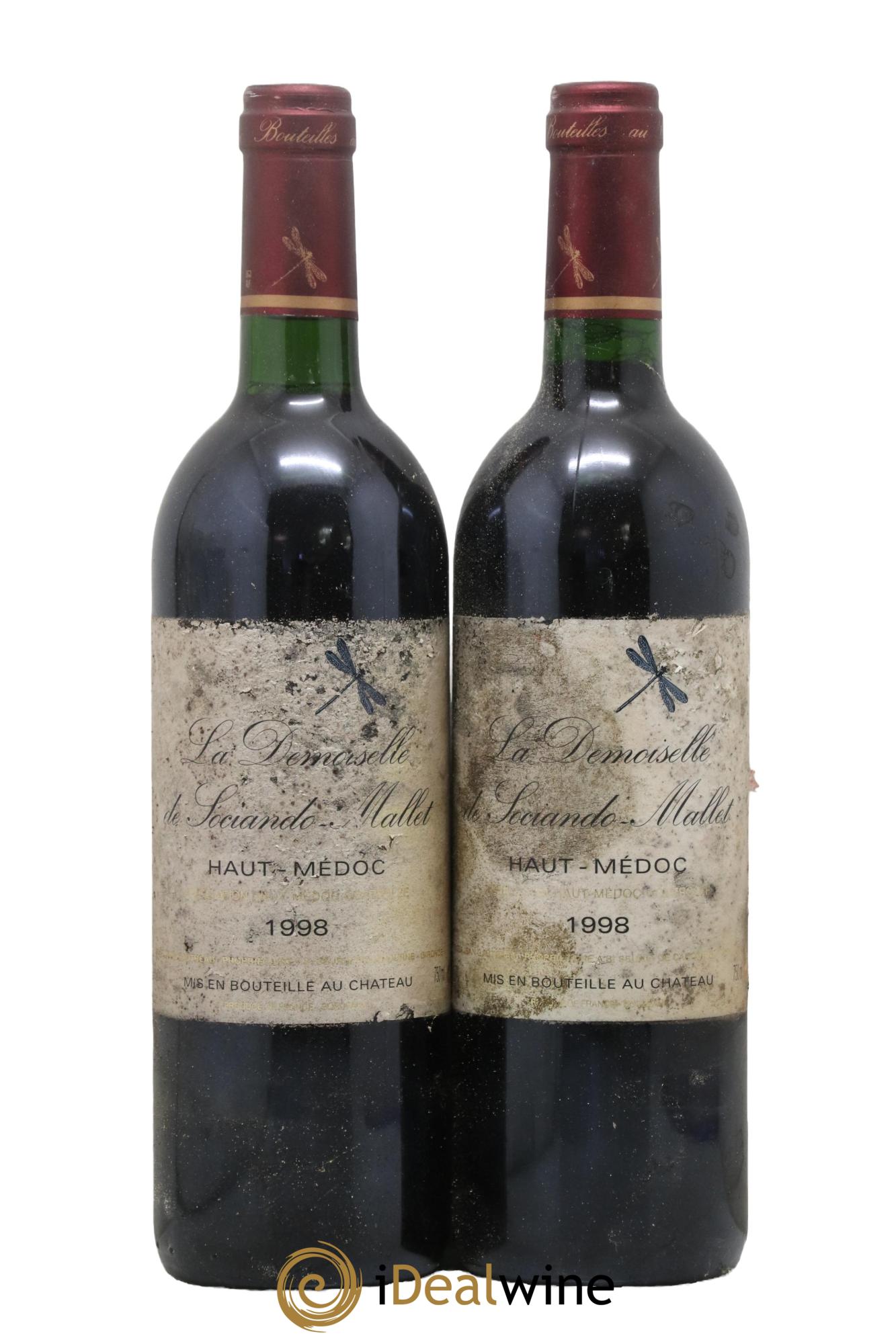 Demoiselle de Sociando Mallet Second Vin 1998 - Lot de 2 bouteilles - 0