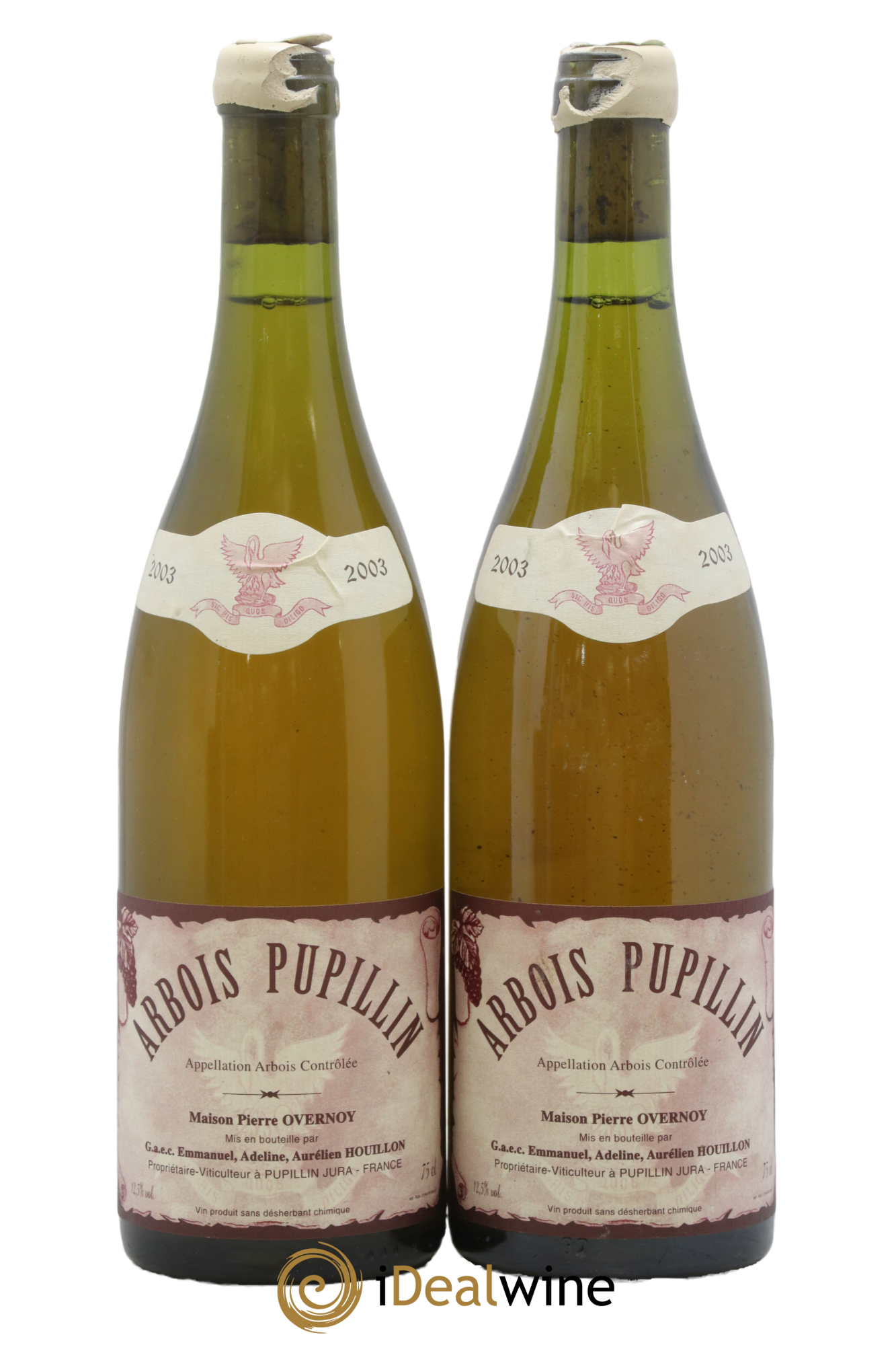 Arbois-Pupillin Chardonnay (cire blanche) Overnoy-Houillon (Domaine) 2003 - Posten von 2 Flaschen - 0