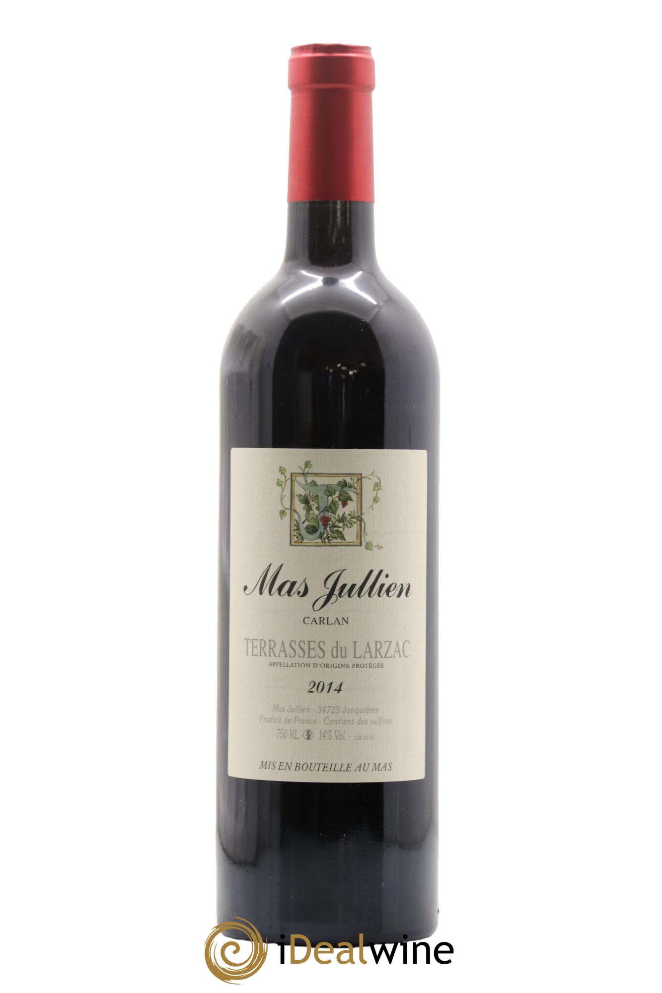 Terrasses du Larzac Mas Jullien Carlan Olivier Jullien 2014 - Lot de 1 bouteille - 0