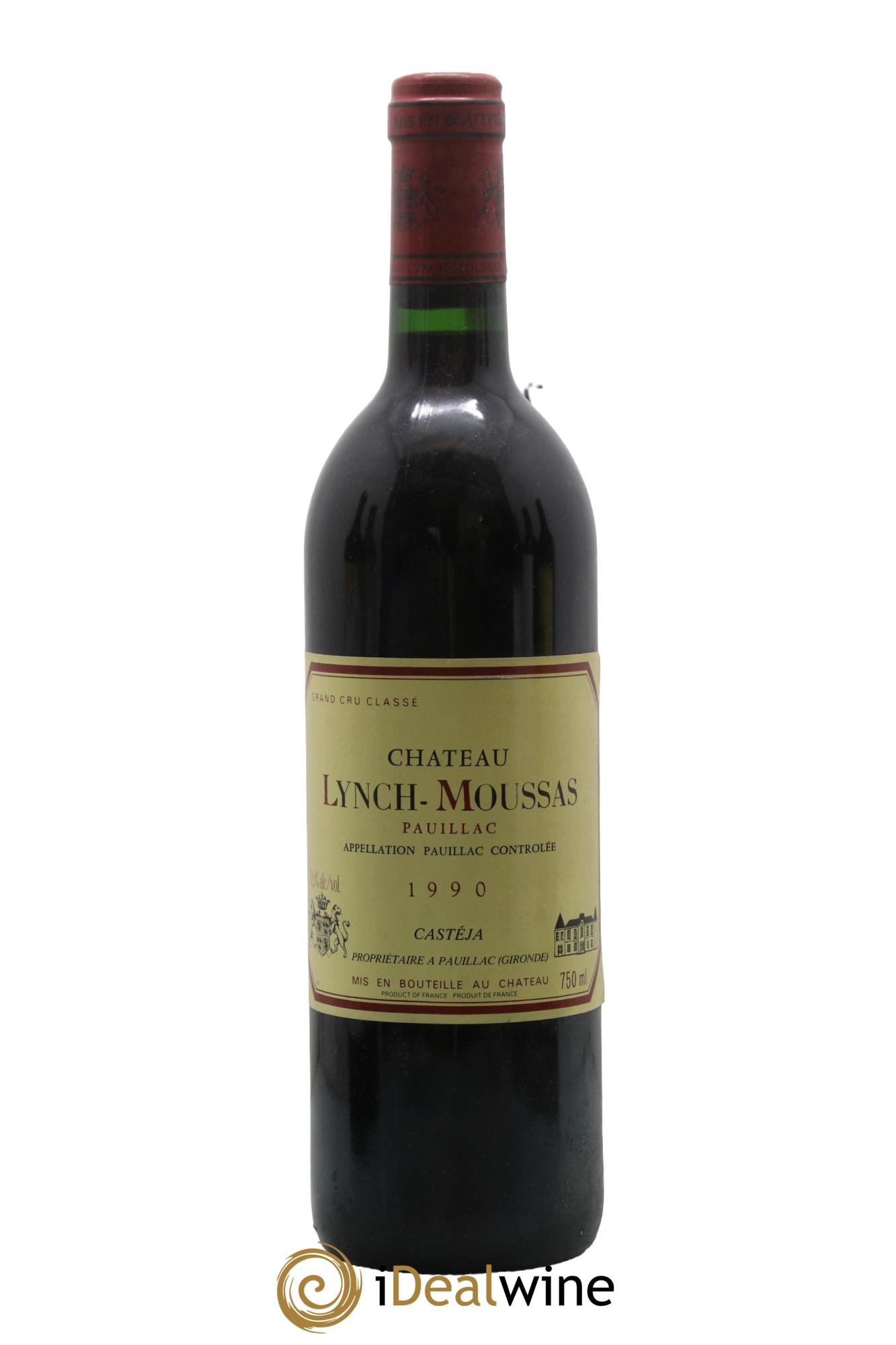 Château Lynch Moussas 5ème Grand Cru Classé 1990 - Lot de 1 bouteille - 0