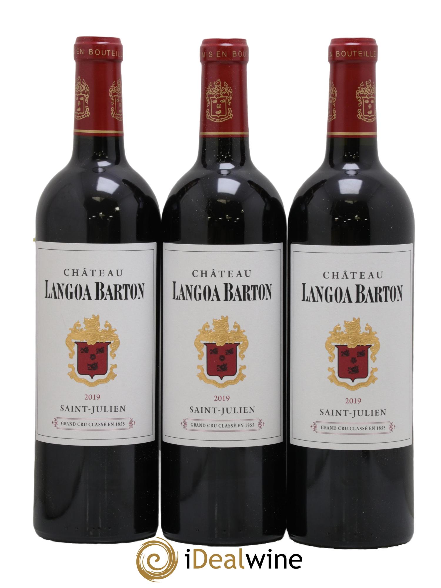 Château Langoa Barton 3ème Grand Cru Classé 2019 - Lot de 3 bouteilles - 0
