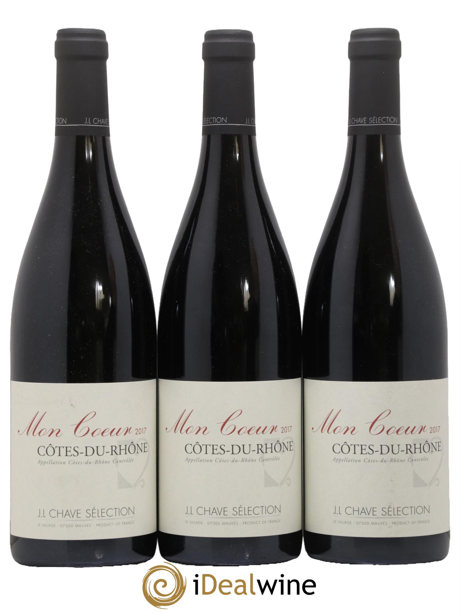 Côtes-du-Rhône Mon coeur J-L. Chave Sélection 2017 - Lotto di 3 bottiglie - 0