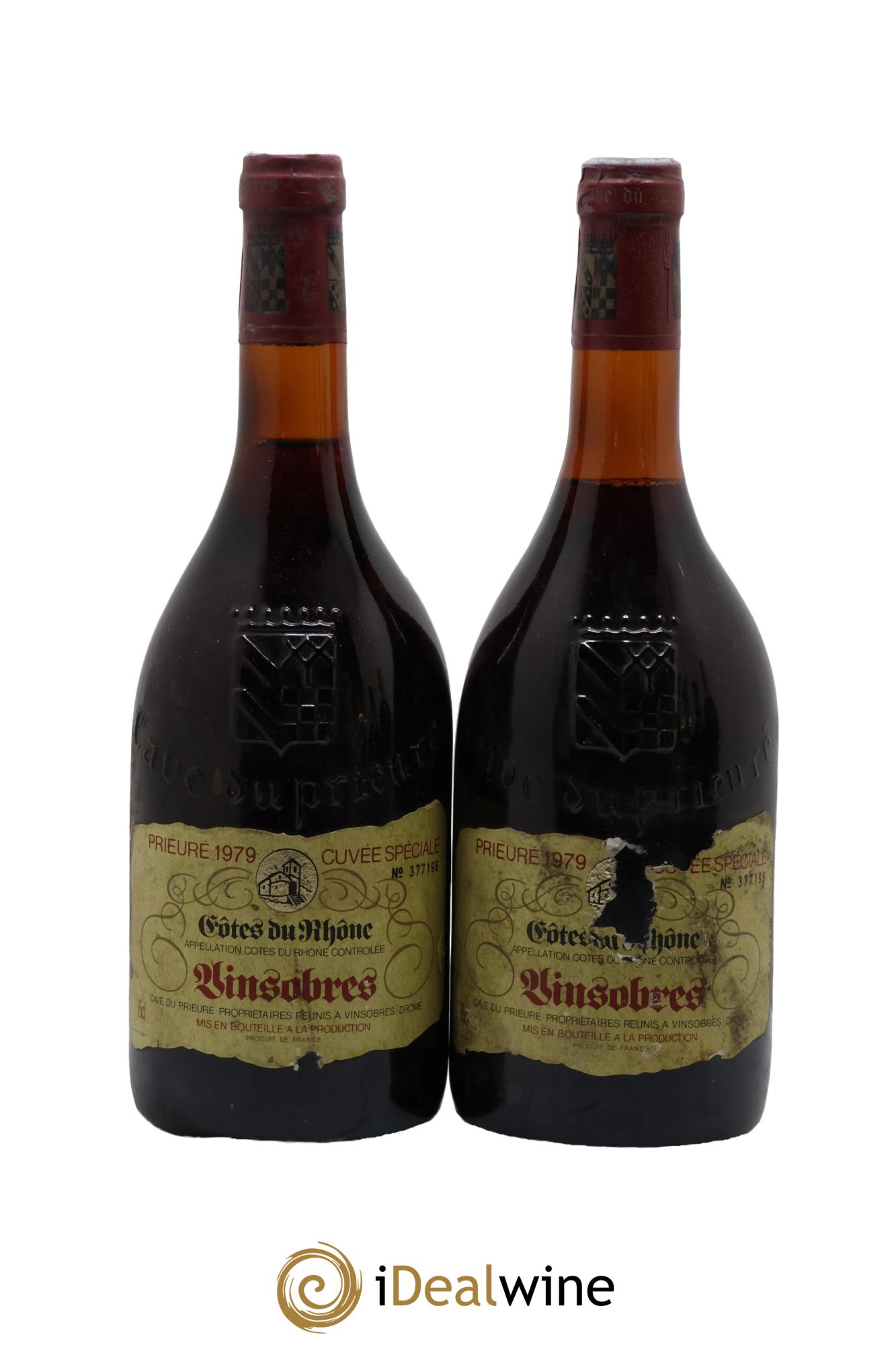 Côtes-du-Rhône Vinsobres Cuvée Spéciale Cave Du Prieuré 1979 - Lot of 2 bottles - 0