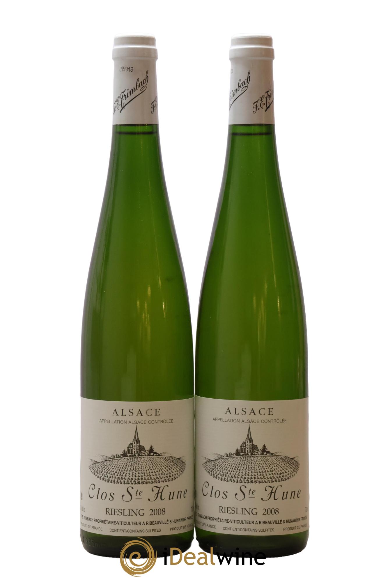 Alsace Riesling Clos Sainte-Hune Trimbach (Domaine) 2008 - Lot de 2 bouteilles - 0