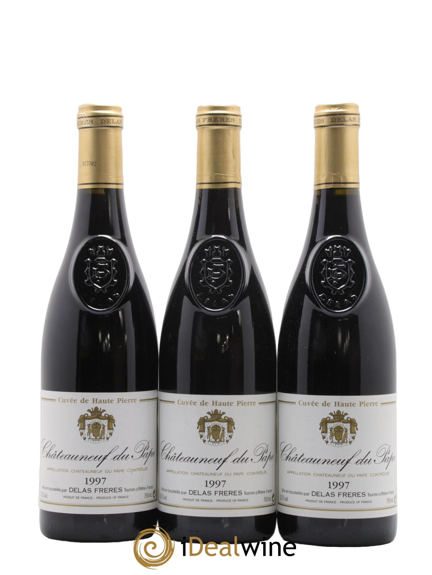 Châteauneuf-du-Pape Haute Pierre Delas Frères 1997 - Lot de 3 bouteilles - 0