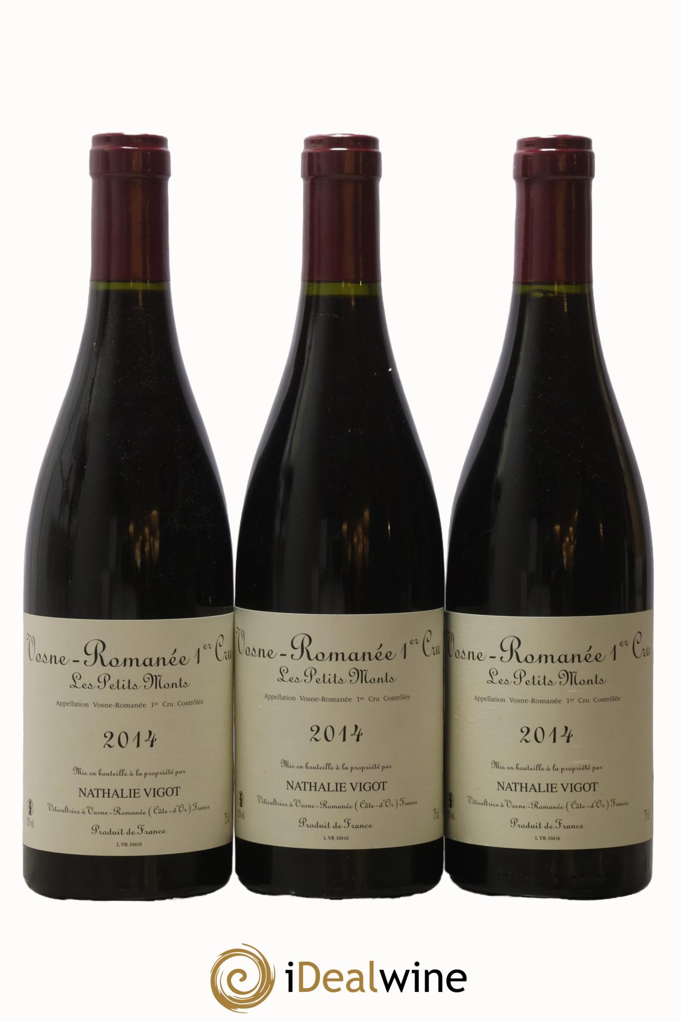 Vosne-Romanée 1er Cru Les Petits Monts Nathalie Vigot 2014 - Lot of 3 bottles - 0