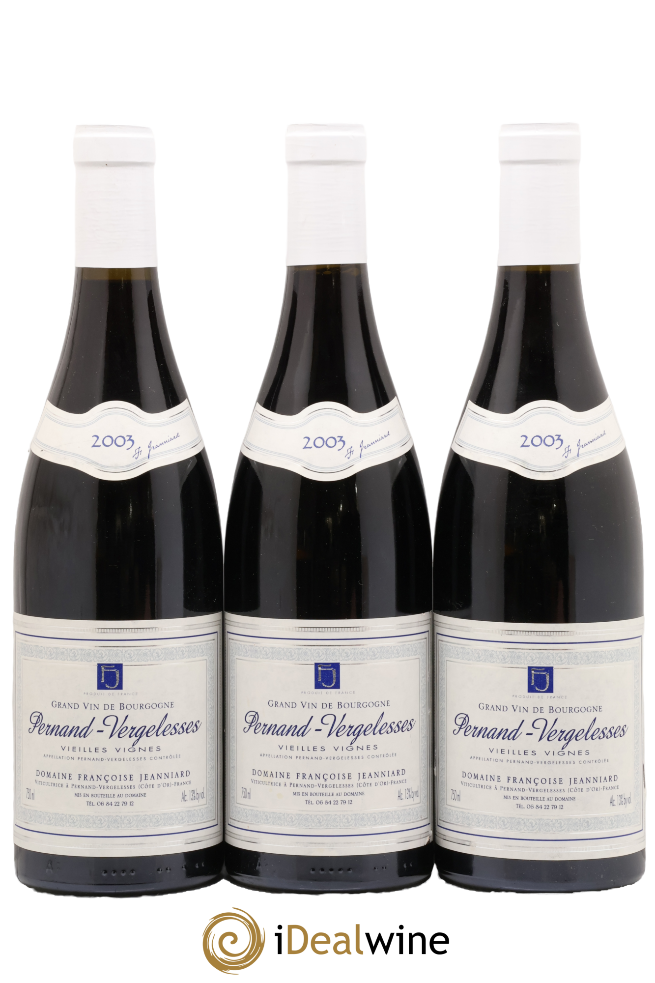 Pernand-Vergelesses Vieilles Vignes Françoise Jeanniard 2003 - Lot de 3 bouteilles - 0
