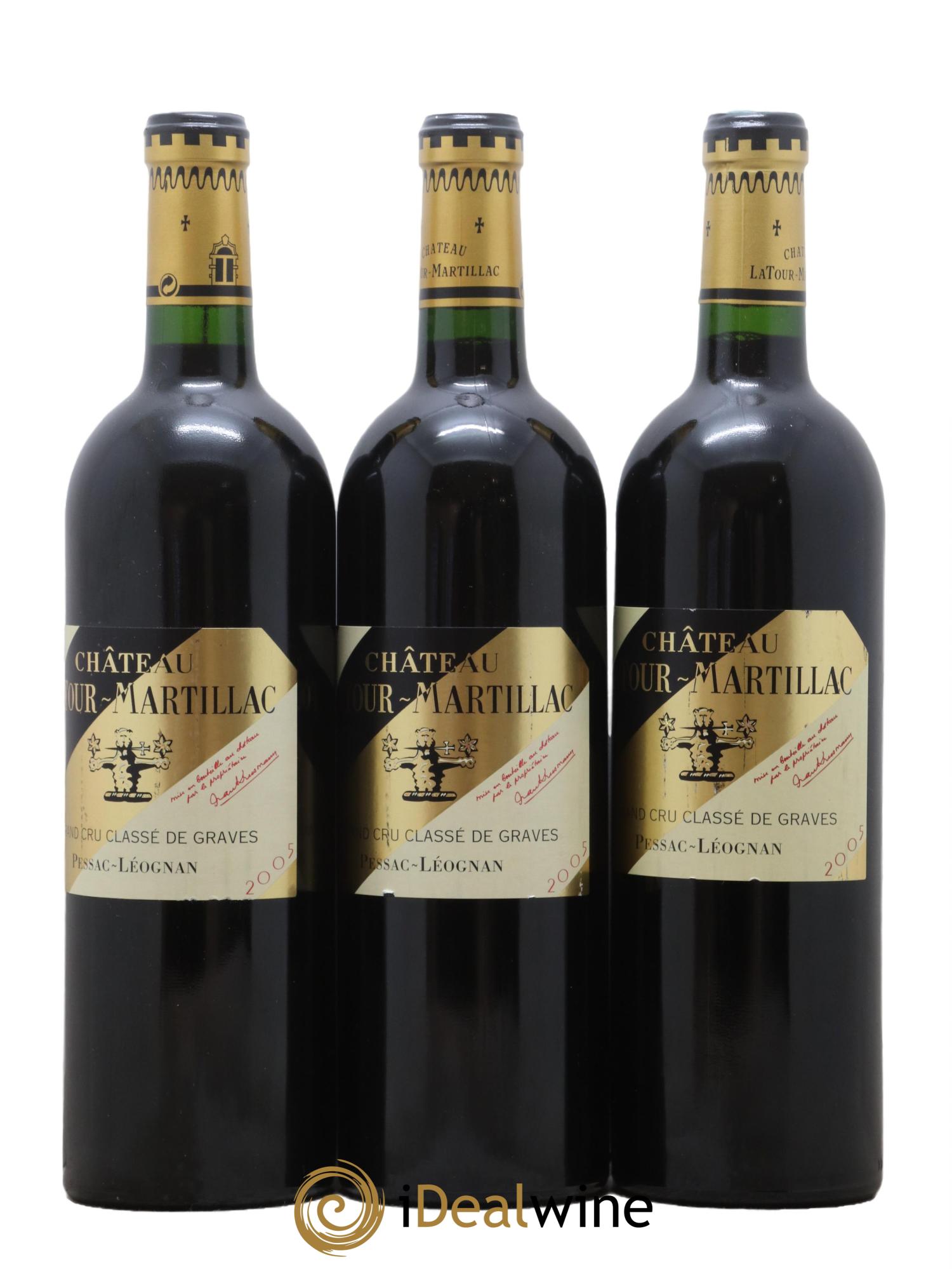 Château Latour-Martillac Cru Classé de Graves 2005 - Lot de 3 bouteilles - 0