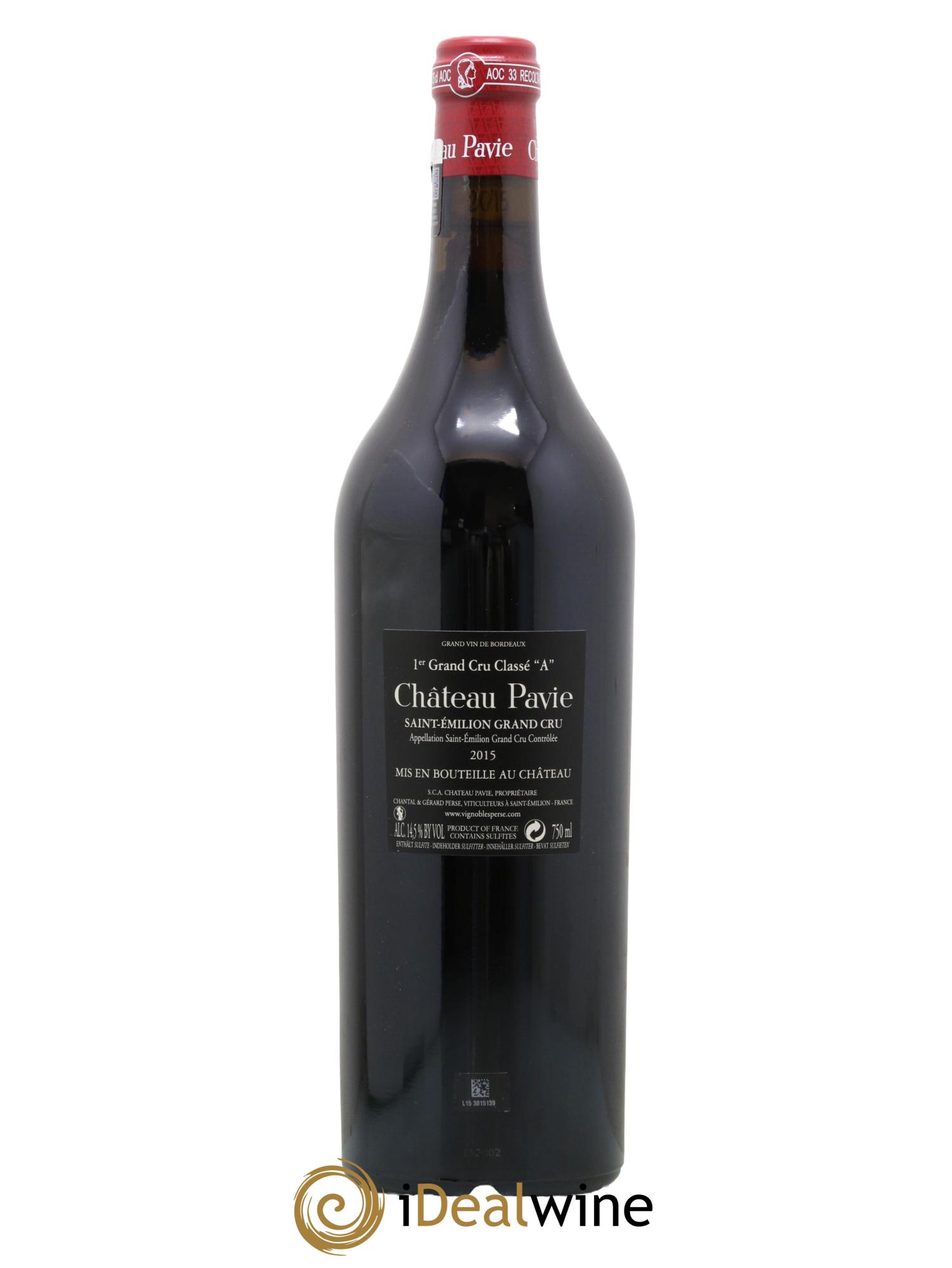 Château Pavie 1er Grand Cru Classé A 2015 - Lot de 1 bouteille - 1