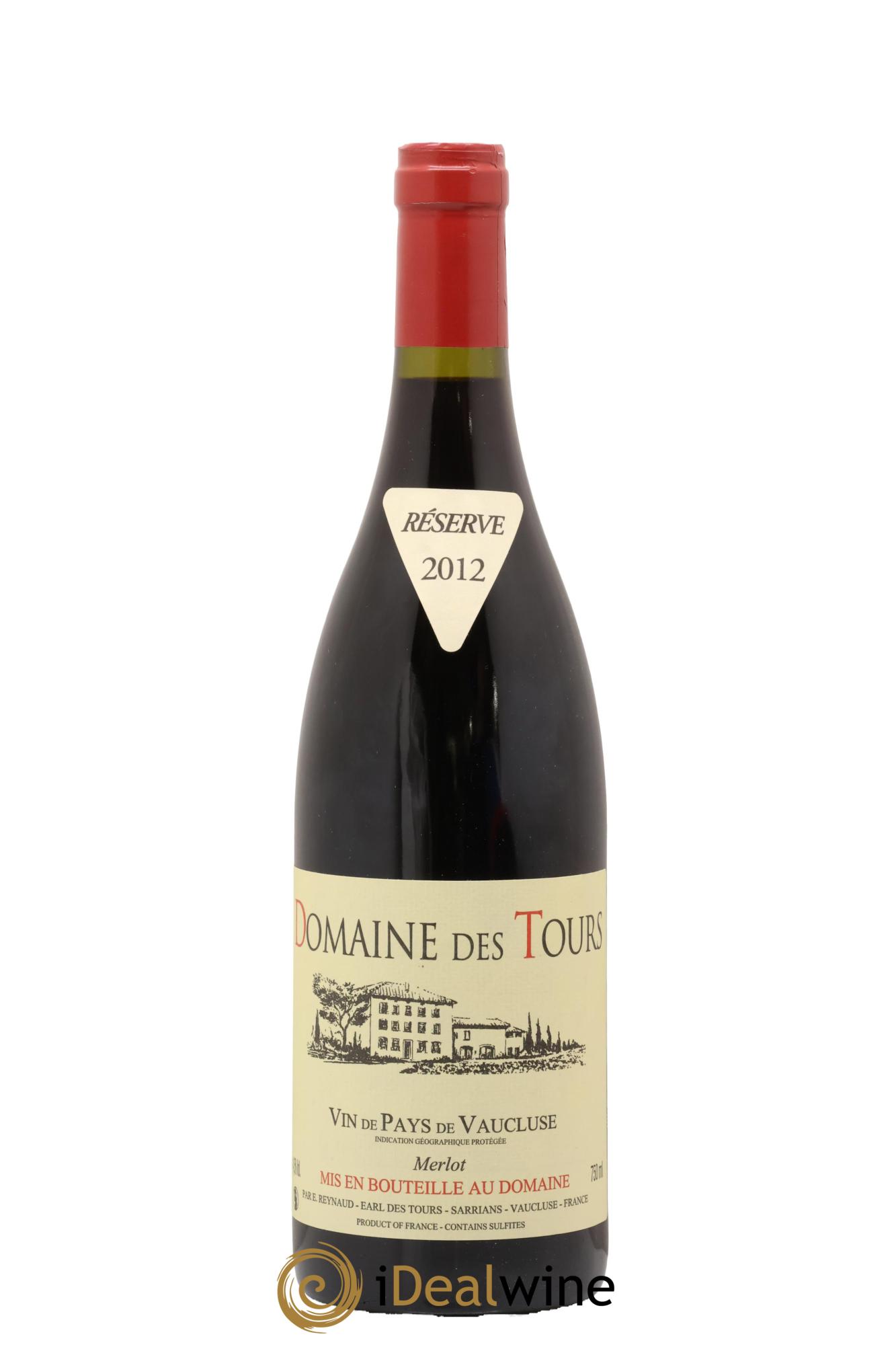 Vaucluse Domaine des Tours Merlot Emmanuel Reynaud 2012 - Lotto di 1 bottiglia - 0