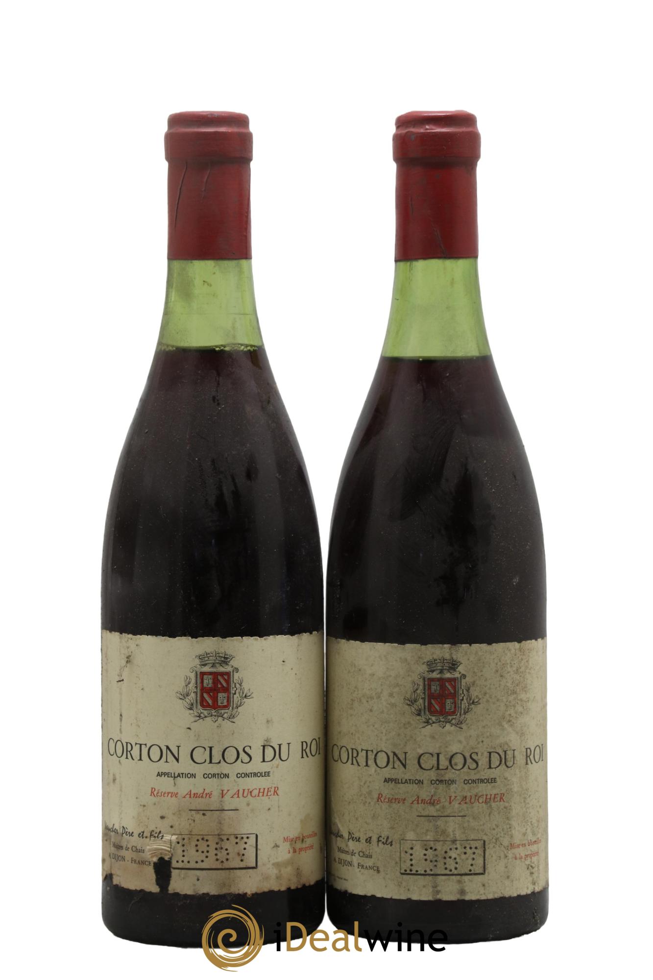 Corton Grand Cru Clos Du Roi Réserve André Vaucher 1967 - Lot de 2 bouteilles - 0