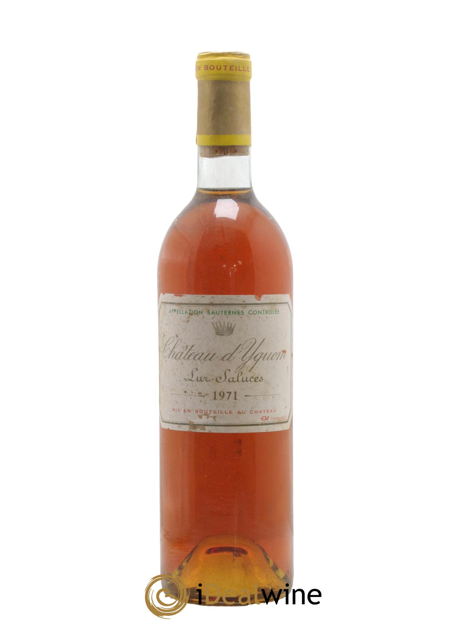 Château d' Yquem 1er Cru Classé Supérieur 1971 - Lot de 1 bouteille - 0