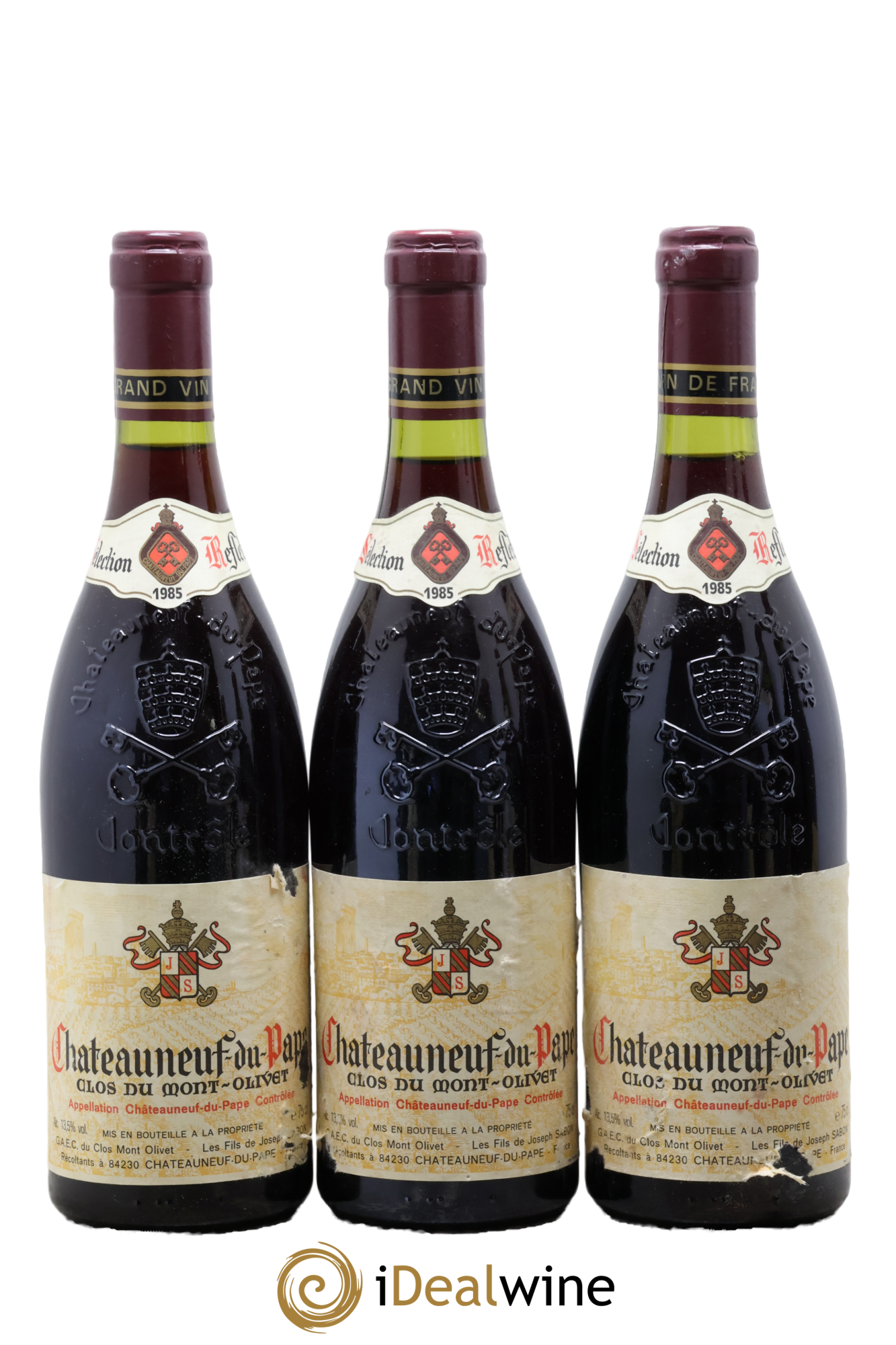 Châteauneuf-du-Pape Clos du Mont-Olivet 1985 - Lot de 3 bouteilles - 0