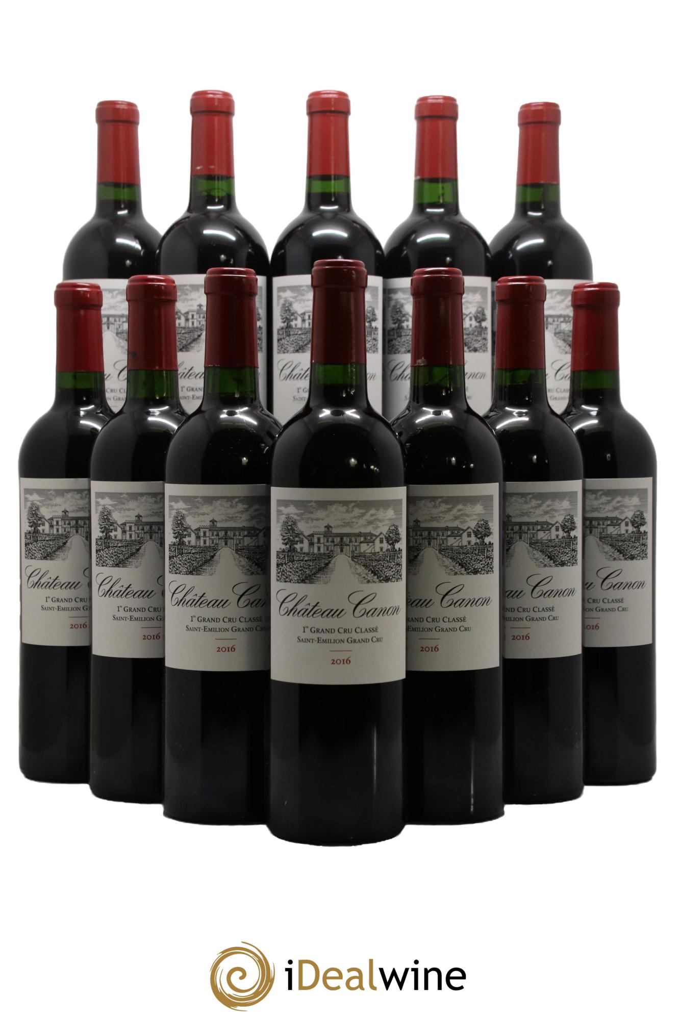 Château Canon 1er Grand Cru Classé B 2016 - Lotto di 12 bottiglie - 0