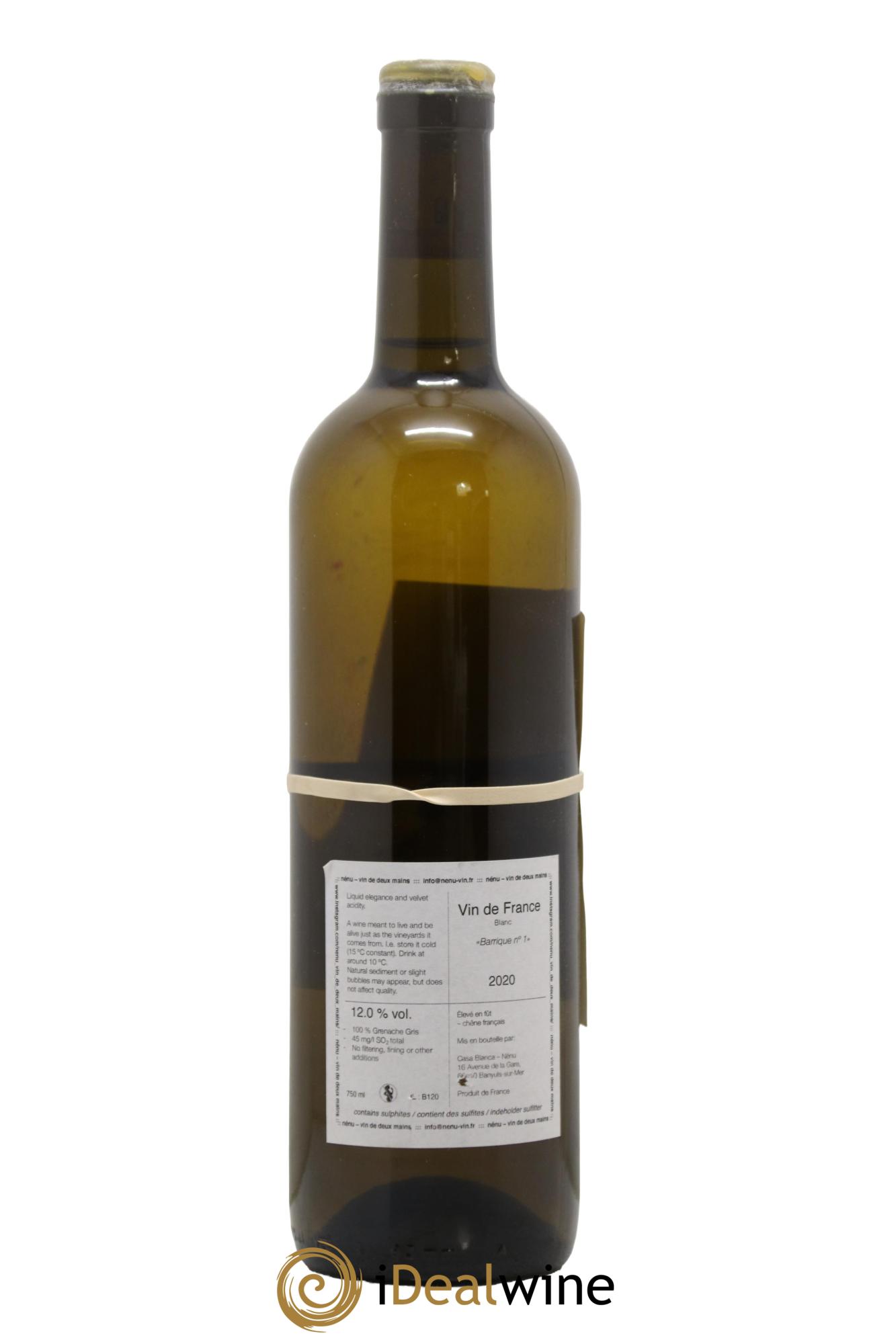 Vin de France Barrique Nénu 2020 - Lotto di 1 bottiglia - 1