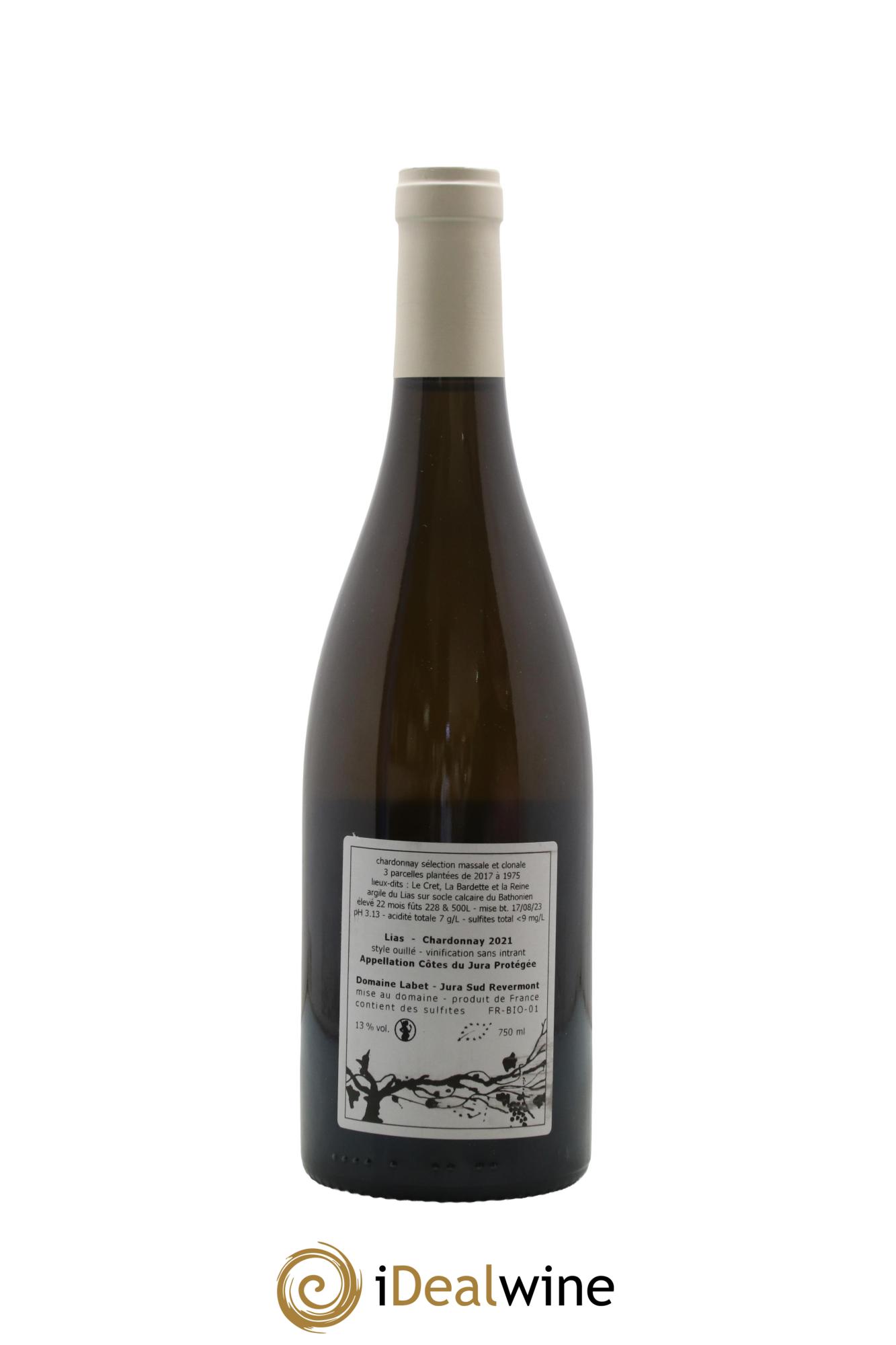 Côtes du Jura Chardonnay Lias Romain - Julien - Charline Labet 2021 - Lot de 1 bouteille - 1