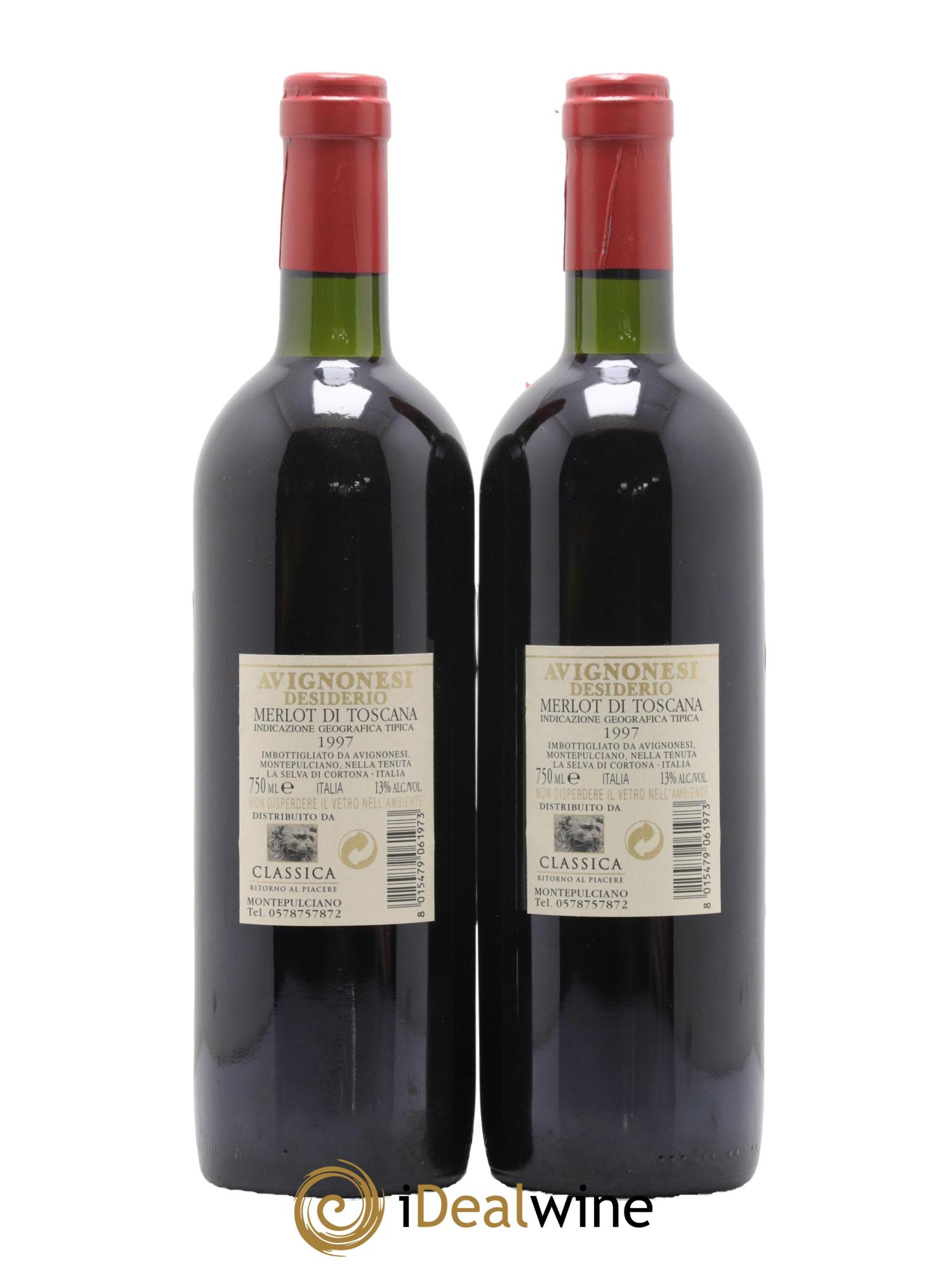 Toscana IGT Avignonesi Desiderio 1997 - Lot de 2 bouteilles - 1