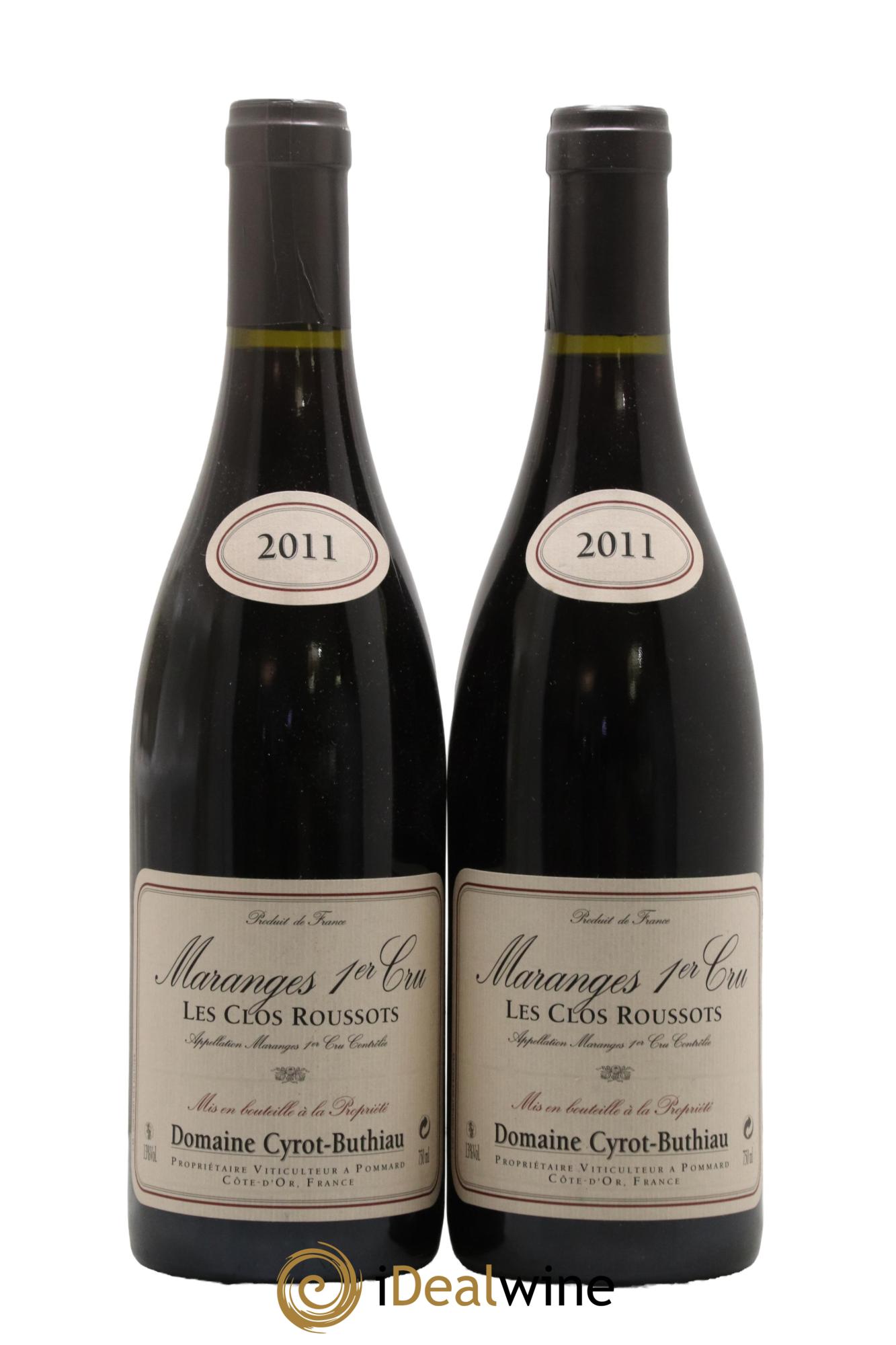 Maranges 1er Cru Clos Roussots Cyrot Buthiau 2011 - Posten von 2 Flaschen - 0
