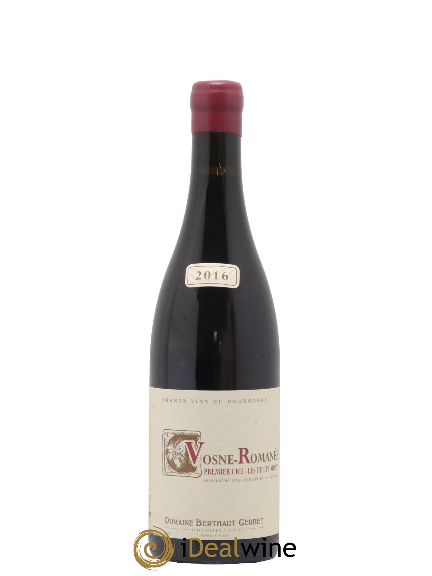Vosne-Romanée 1er Cru Les Petits Monts Berthaut Gerbet (Domaine) 2016 - Lot de 1 bouteille - 0